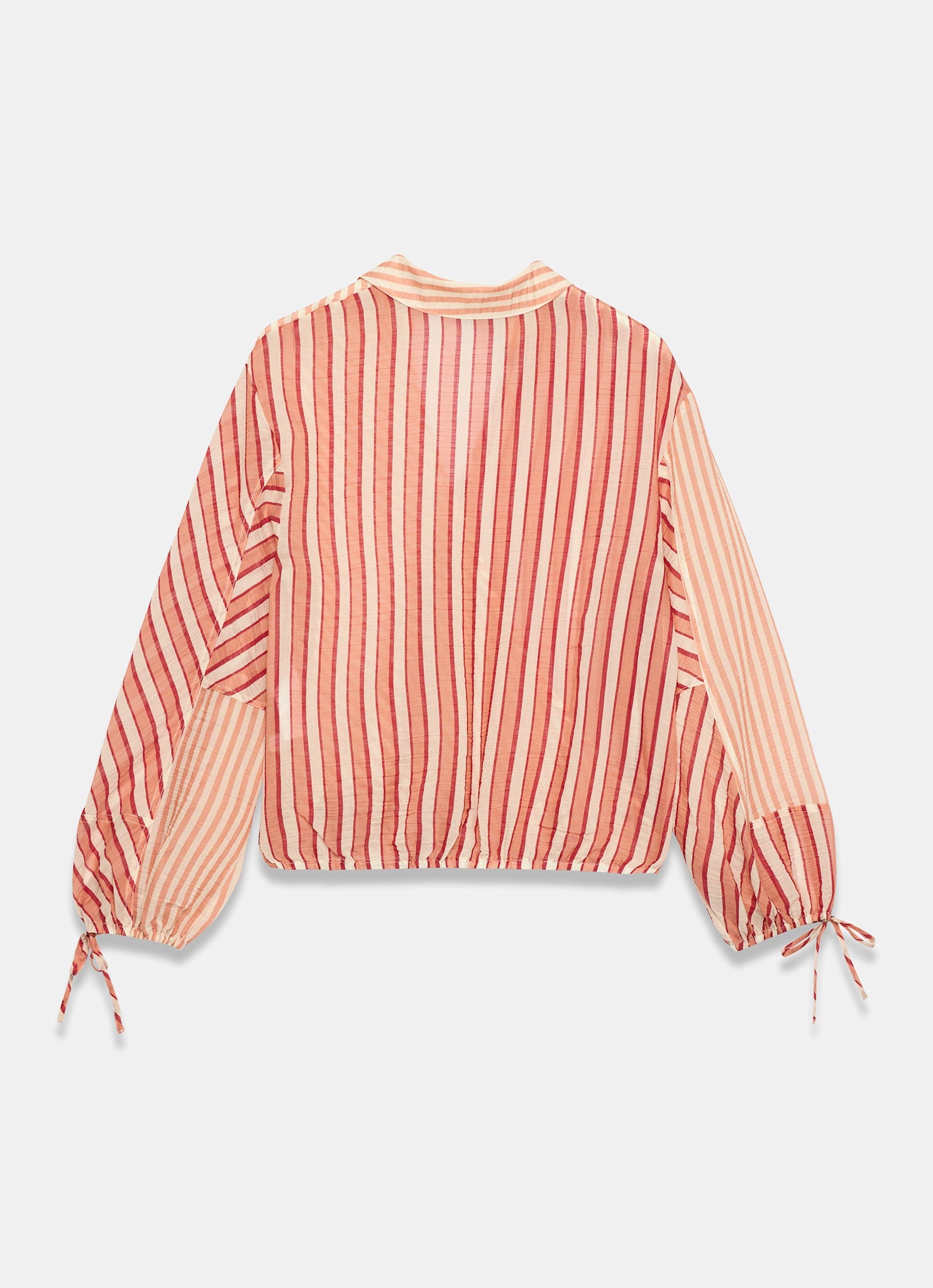 Orange Striped Wrap Shirt