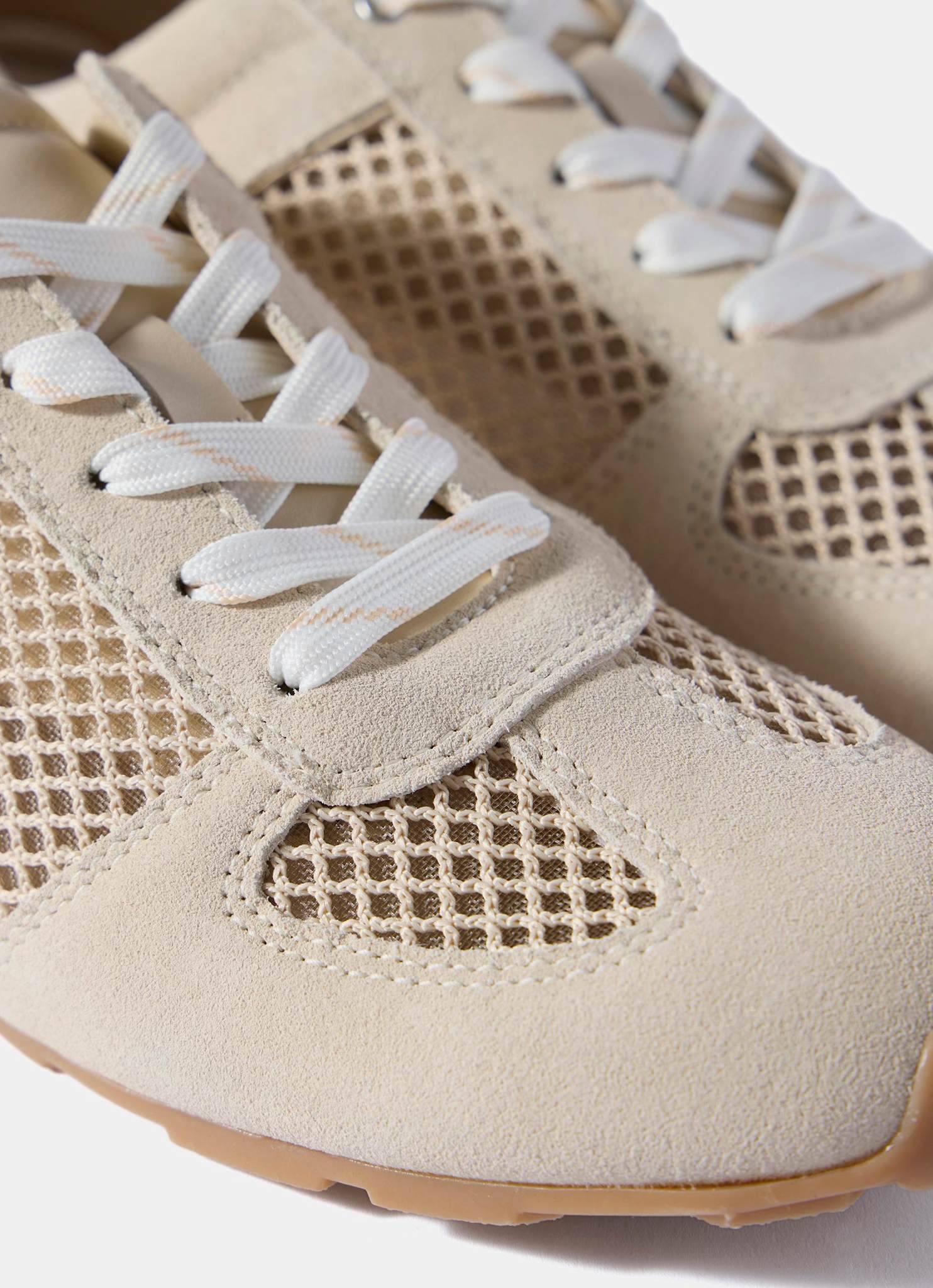 Myla Cream Suede Mesh Trainers