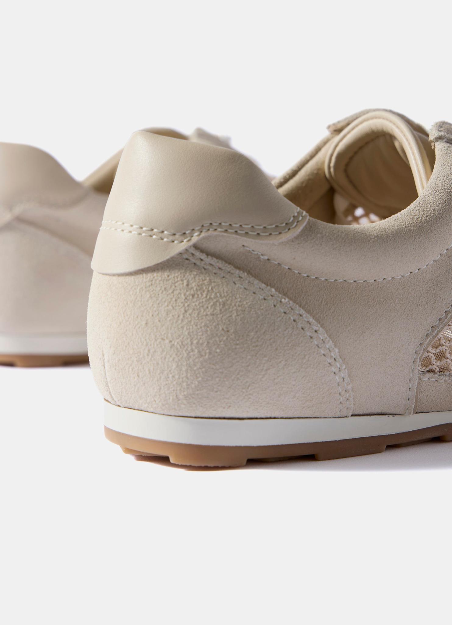 Myla Cream Suede Mesh Trainers