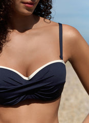 Navy Bandeau Bikini Top