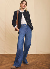 Navy Boucle Tweed Jacket