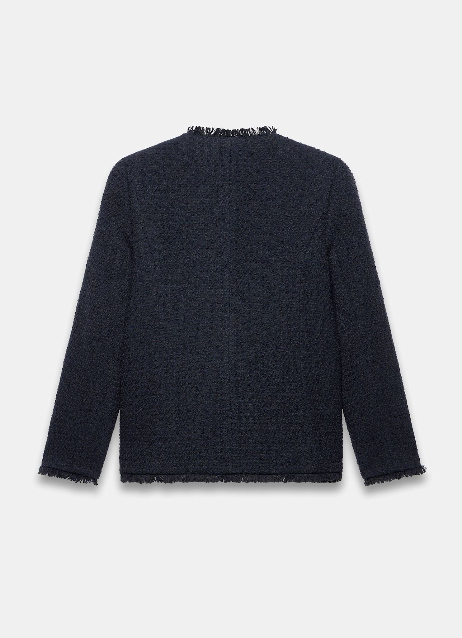 Navy Boucle Tweed Jacket