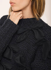 Navy Bow Detail Jumper