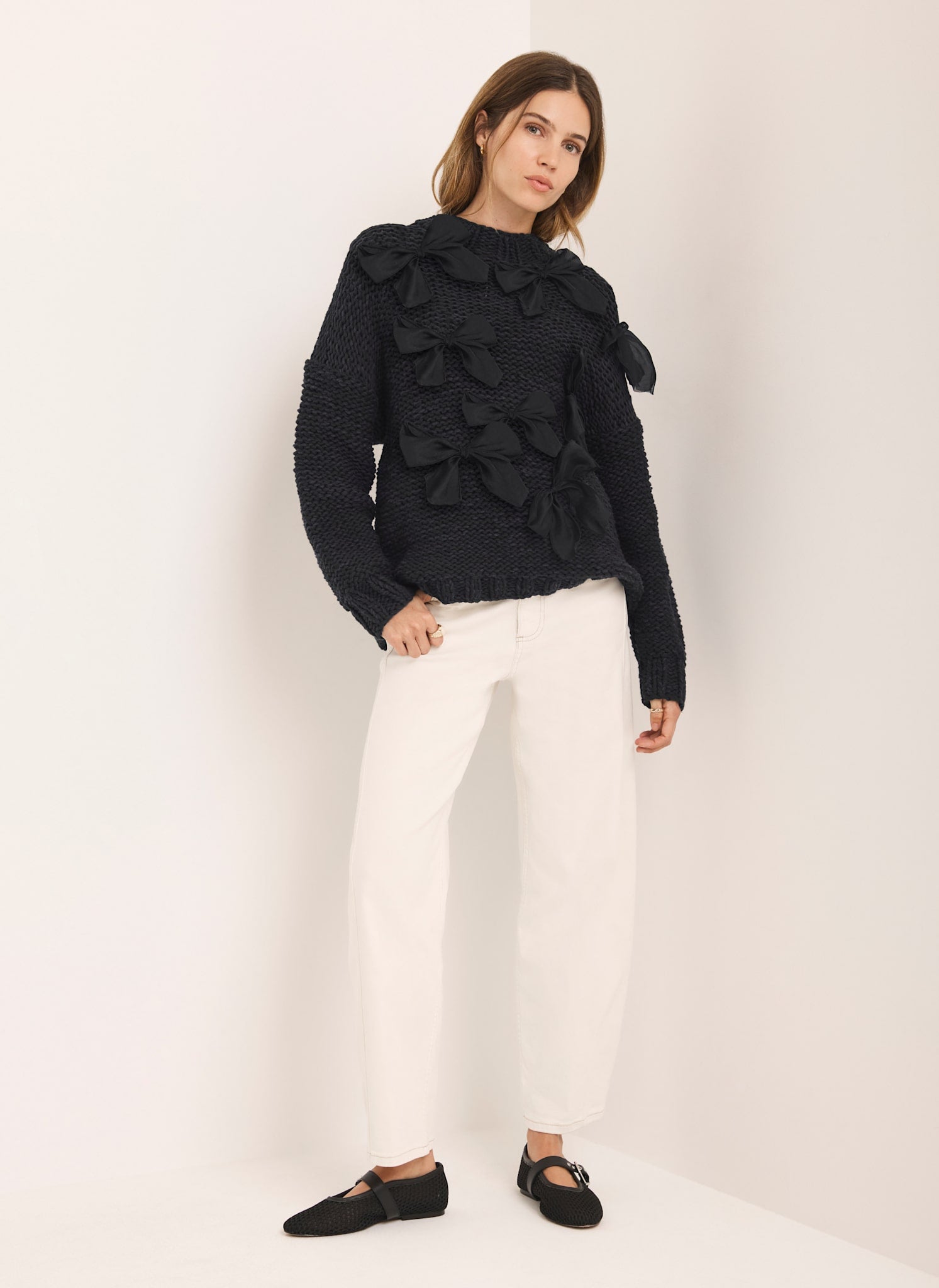 Navy Bow Detail Jumper