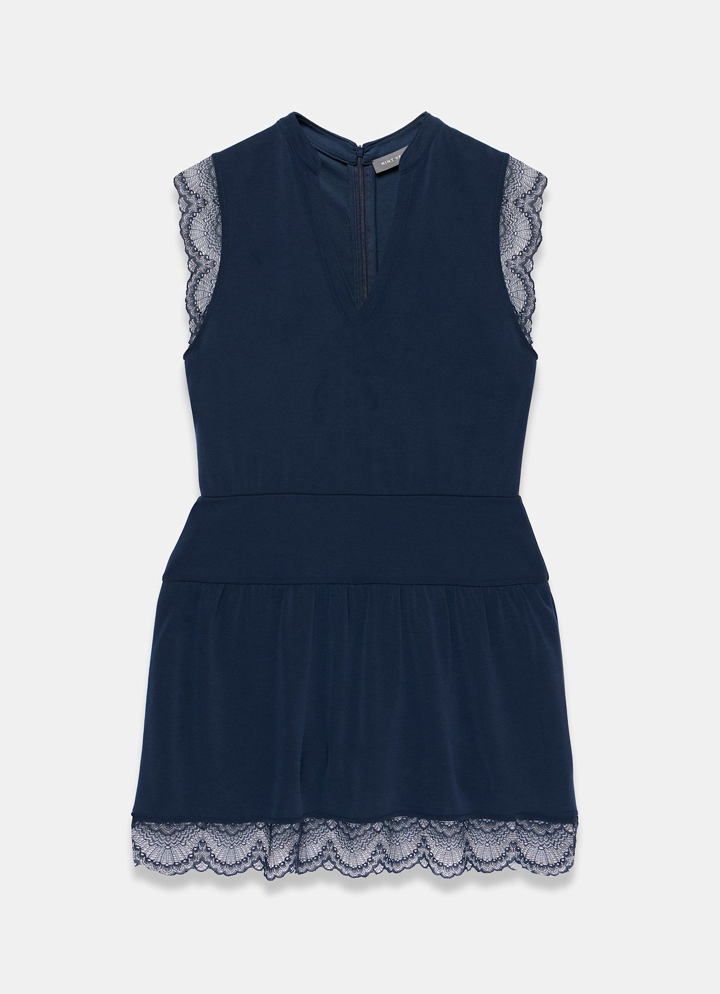 Navy Lace Detail Playsuit