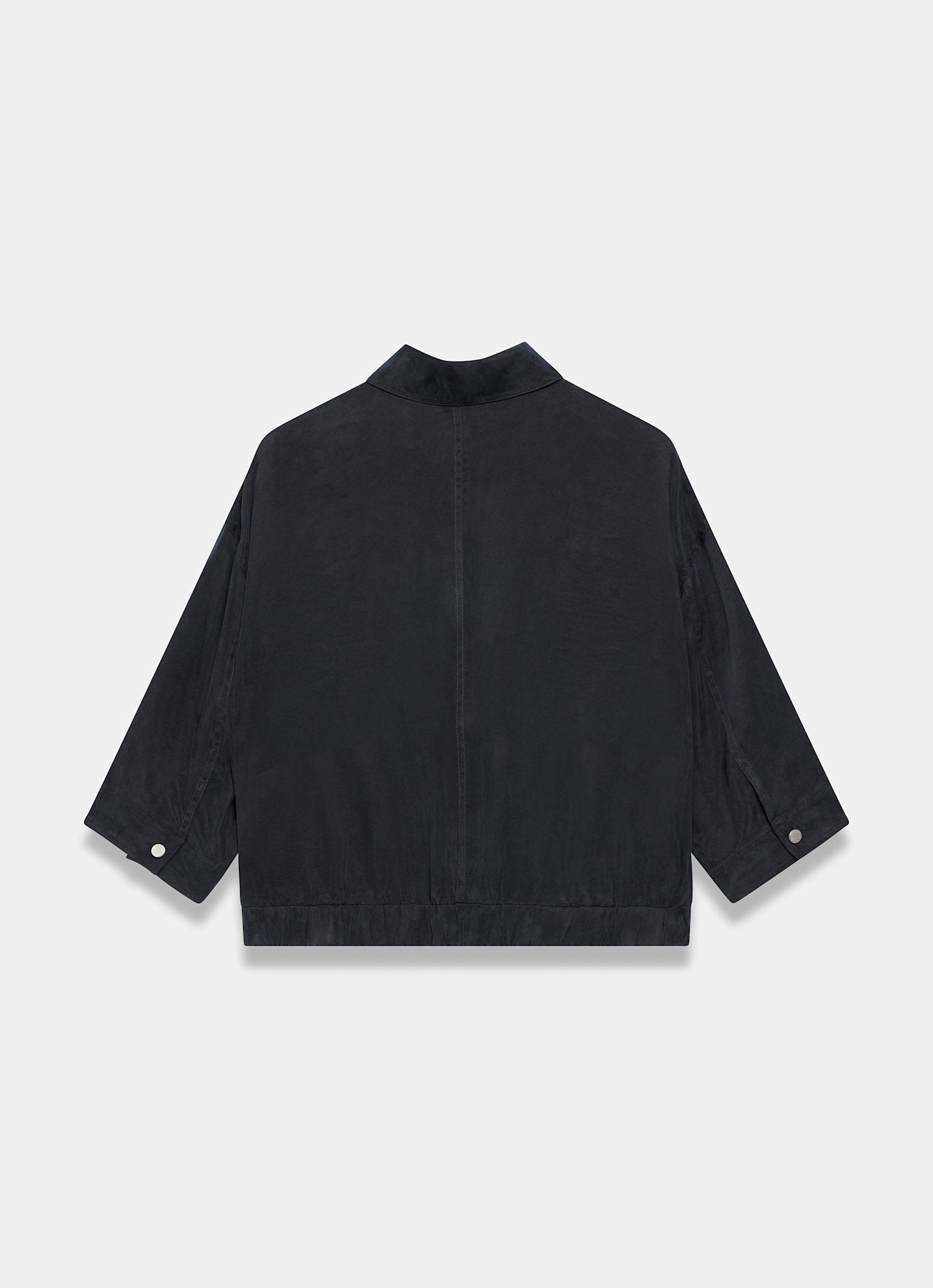 Navy Zip Detail Blouse