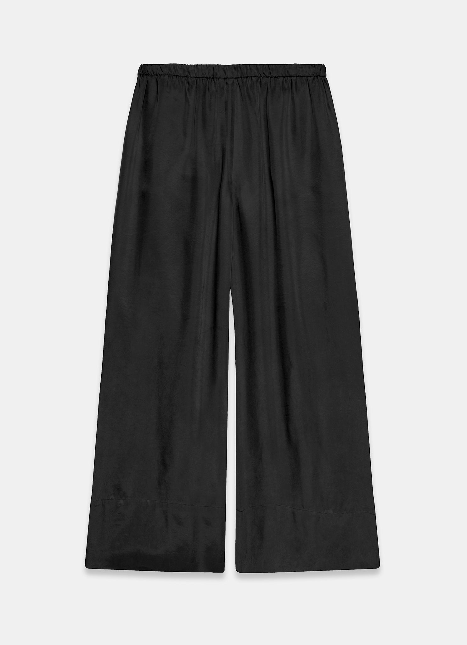 Navy Drawstring Wide Leg Trousers