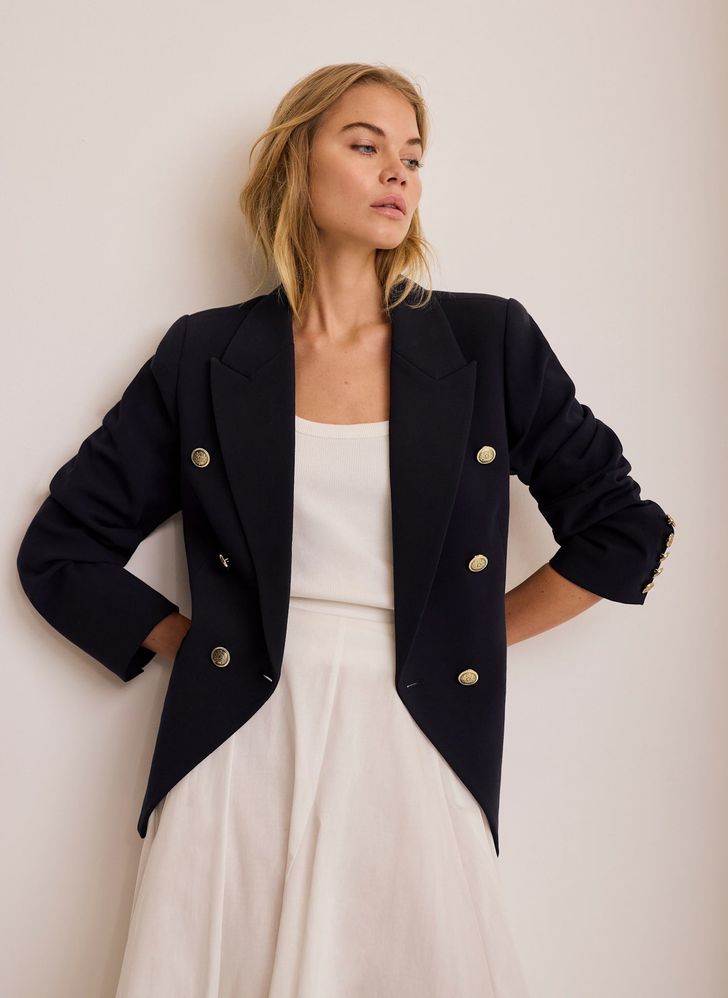 Navy Double Breasted Blazer