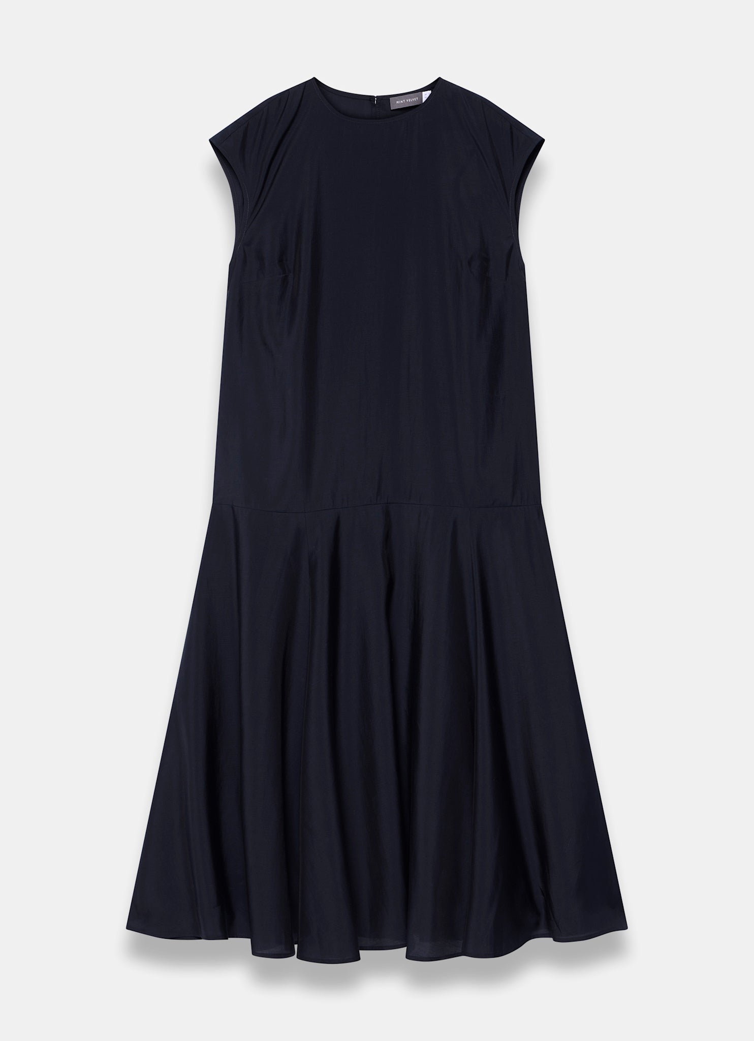 Navy Full Hem Midi Dress