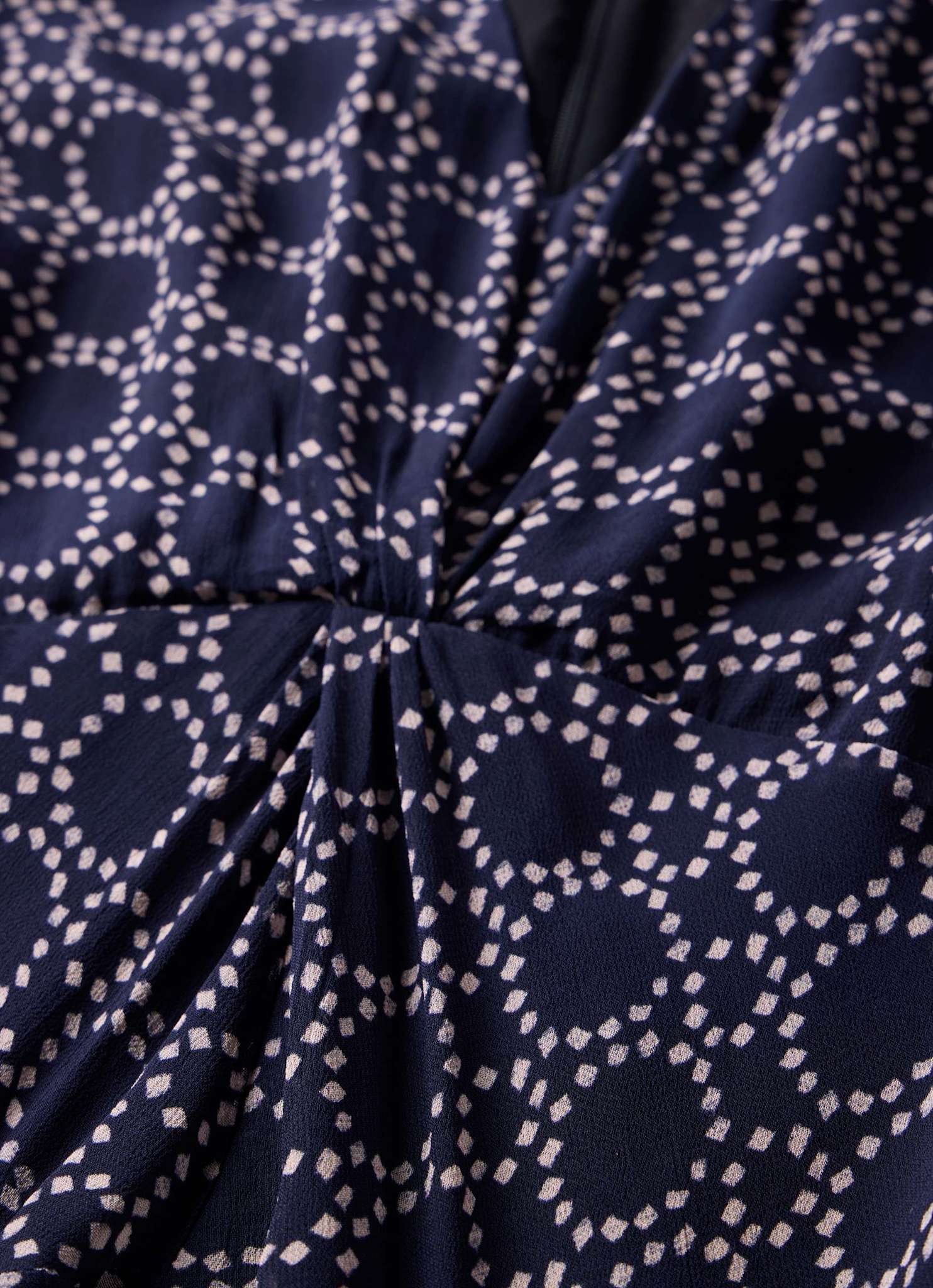 Navy Geometric Print Maxi Dress