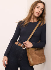 Navy Long Sleeve Layering Top