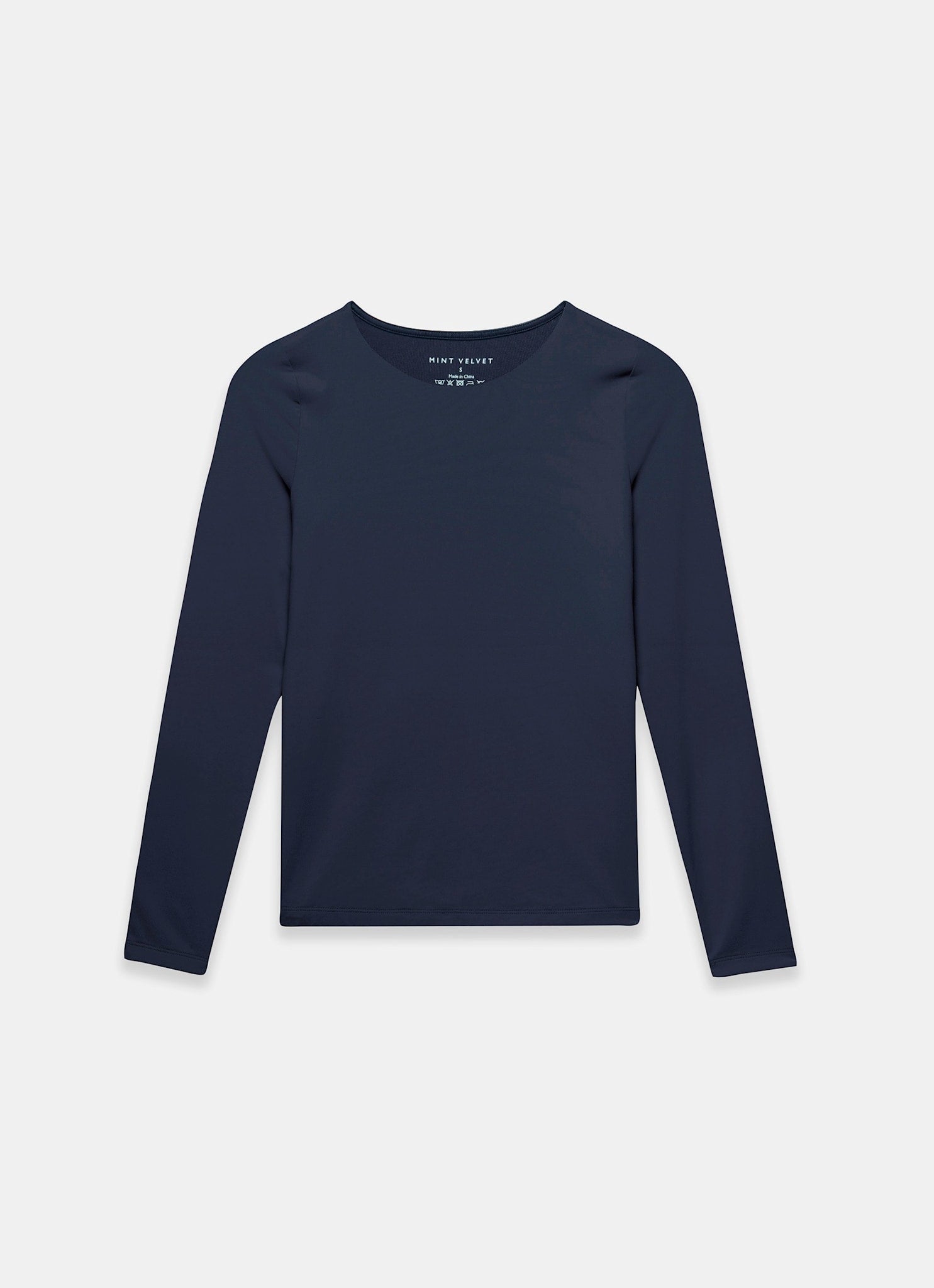 Navy Long Sleeve Layering Top
