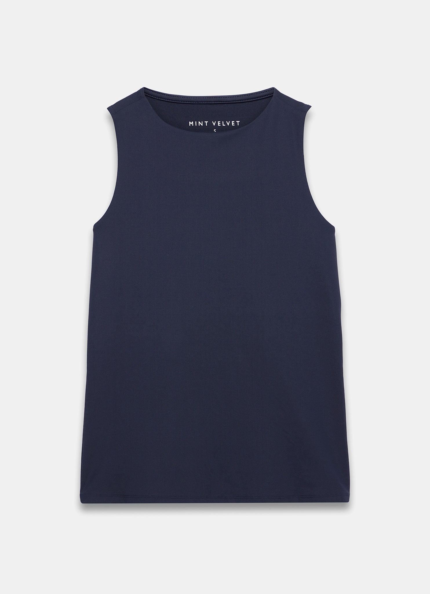 Navy High Neck Layering Vest