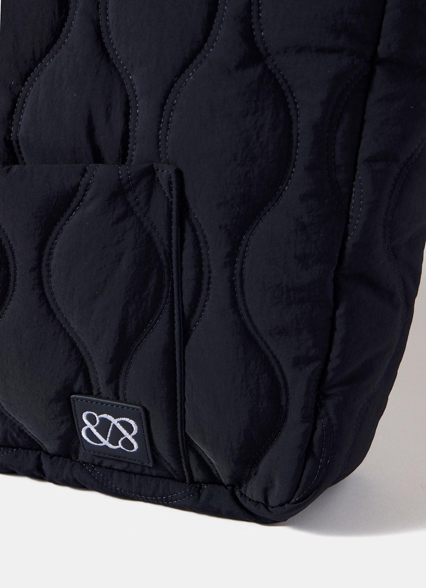 Jamie Navy Quilted Tote Bag