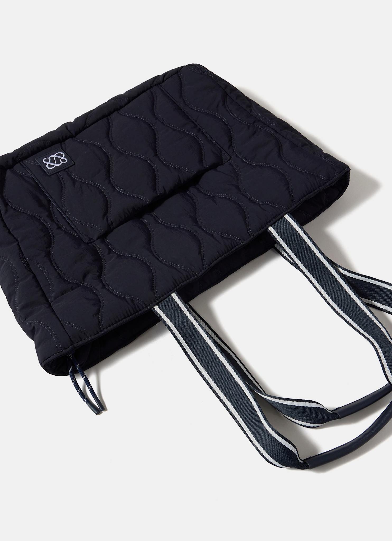 Jamie Navy Quilted Tote Bag