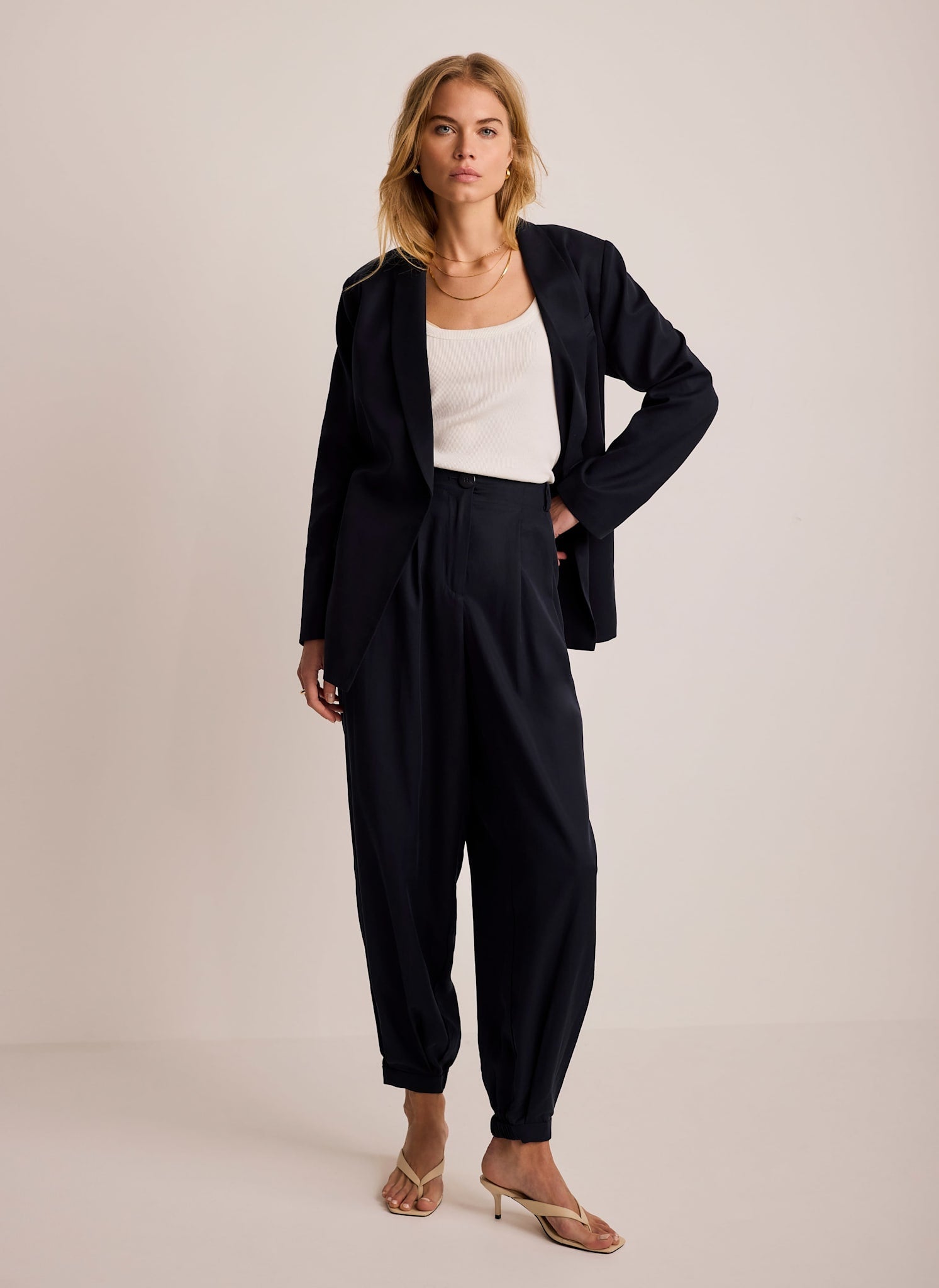 Navy Single Breasted Blazer