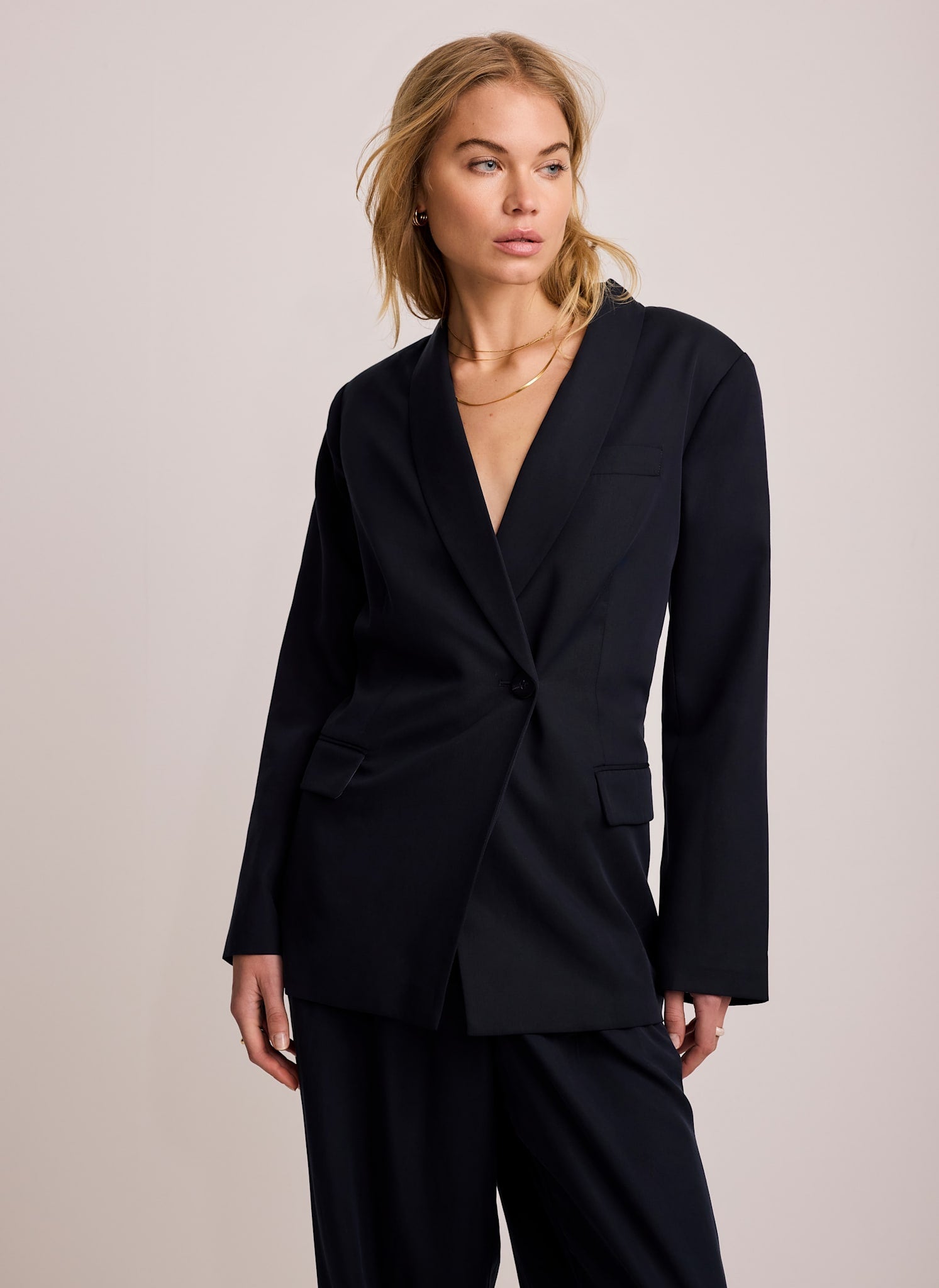 Navy Single Breasted Blazer