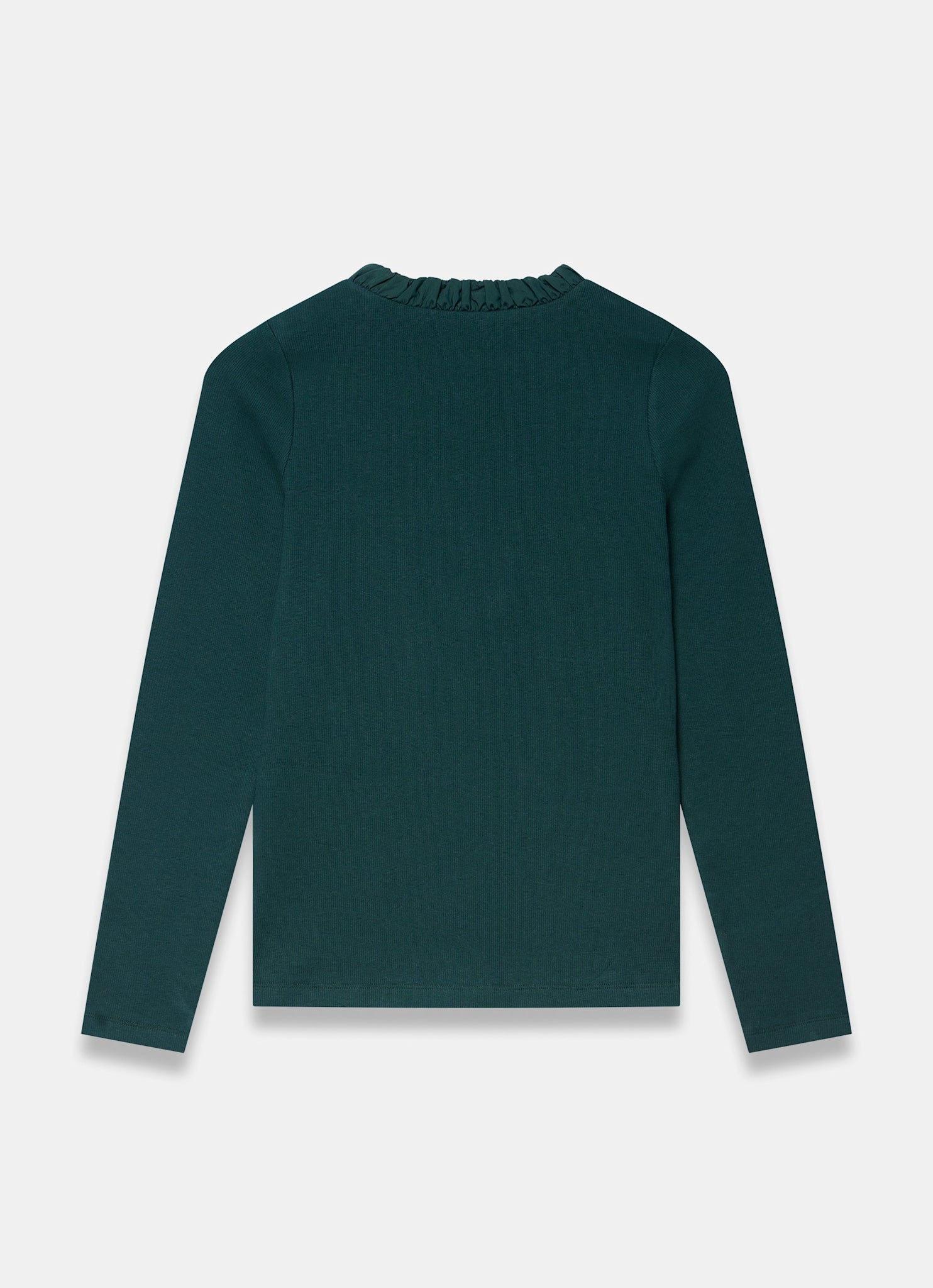 Teal Cotton Blend Ruched Top