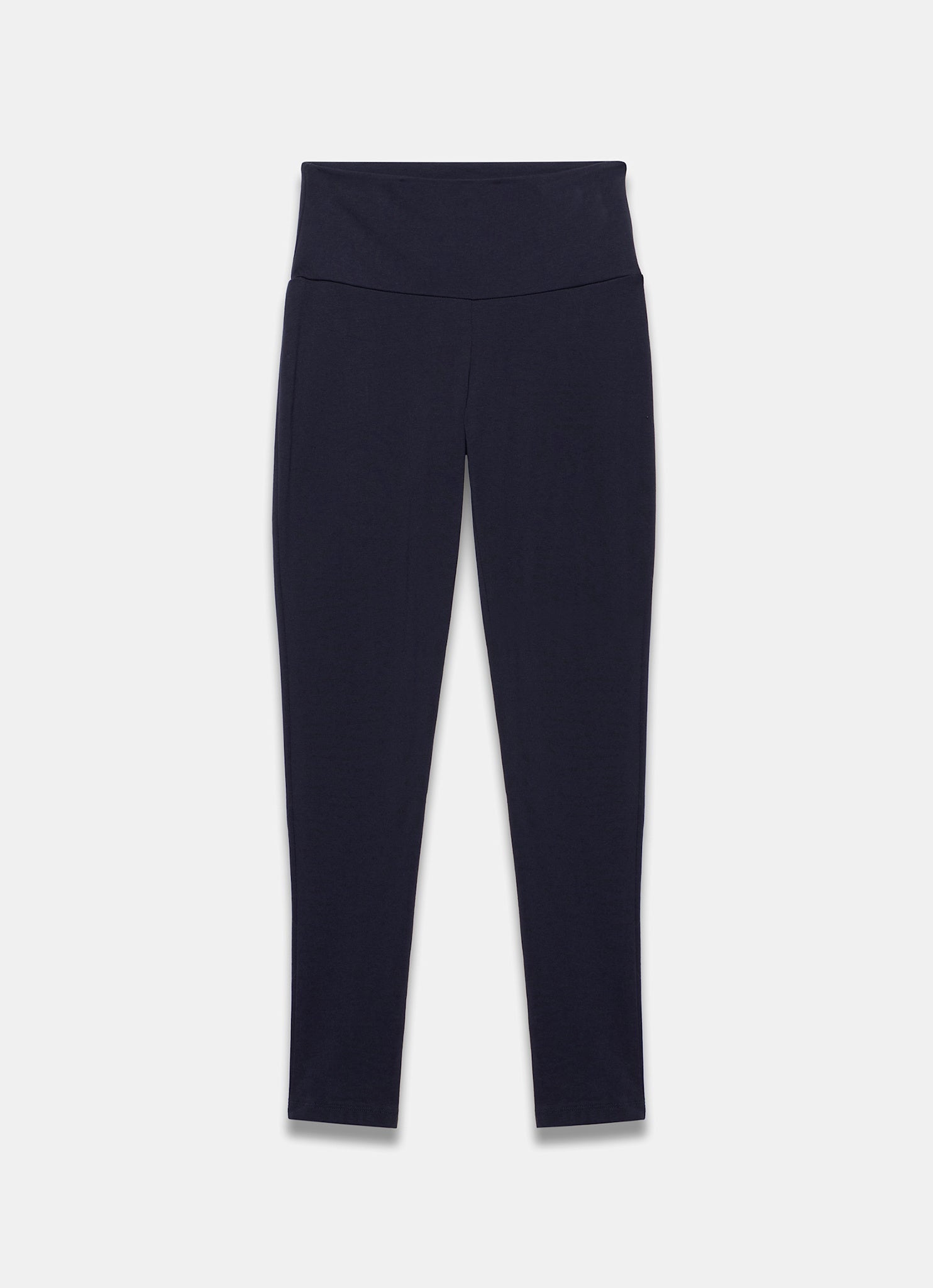 Navy Jersey Straight Leggings