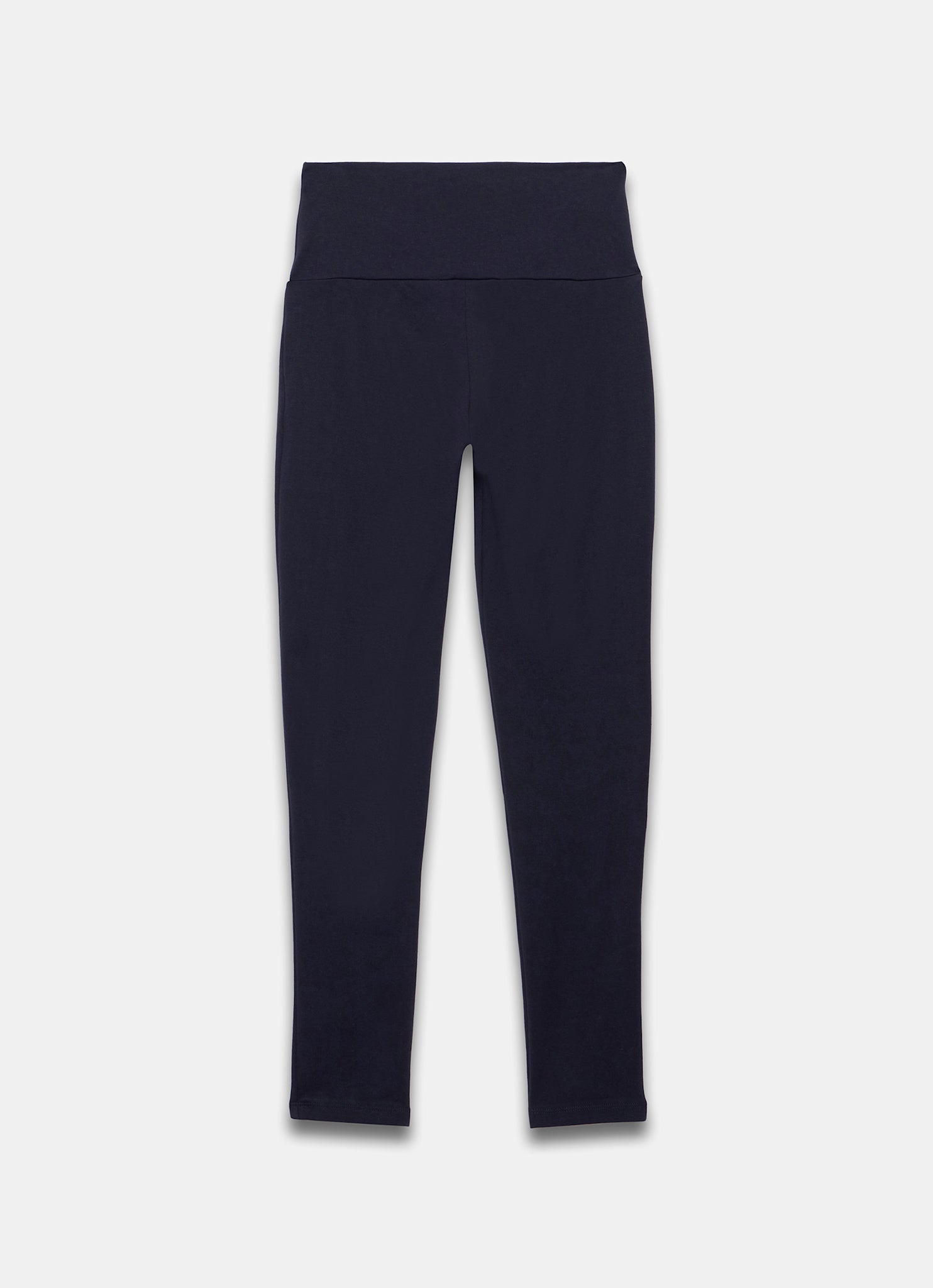 Navy Jersey Straight Leggings