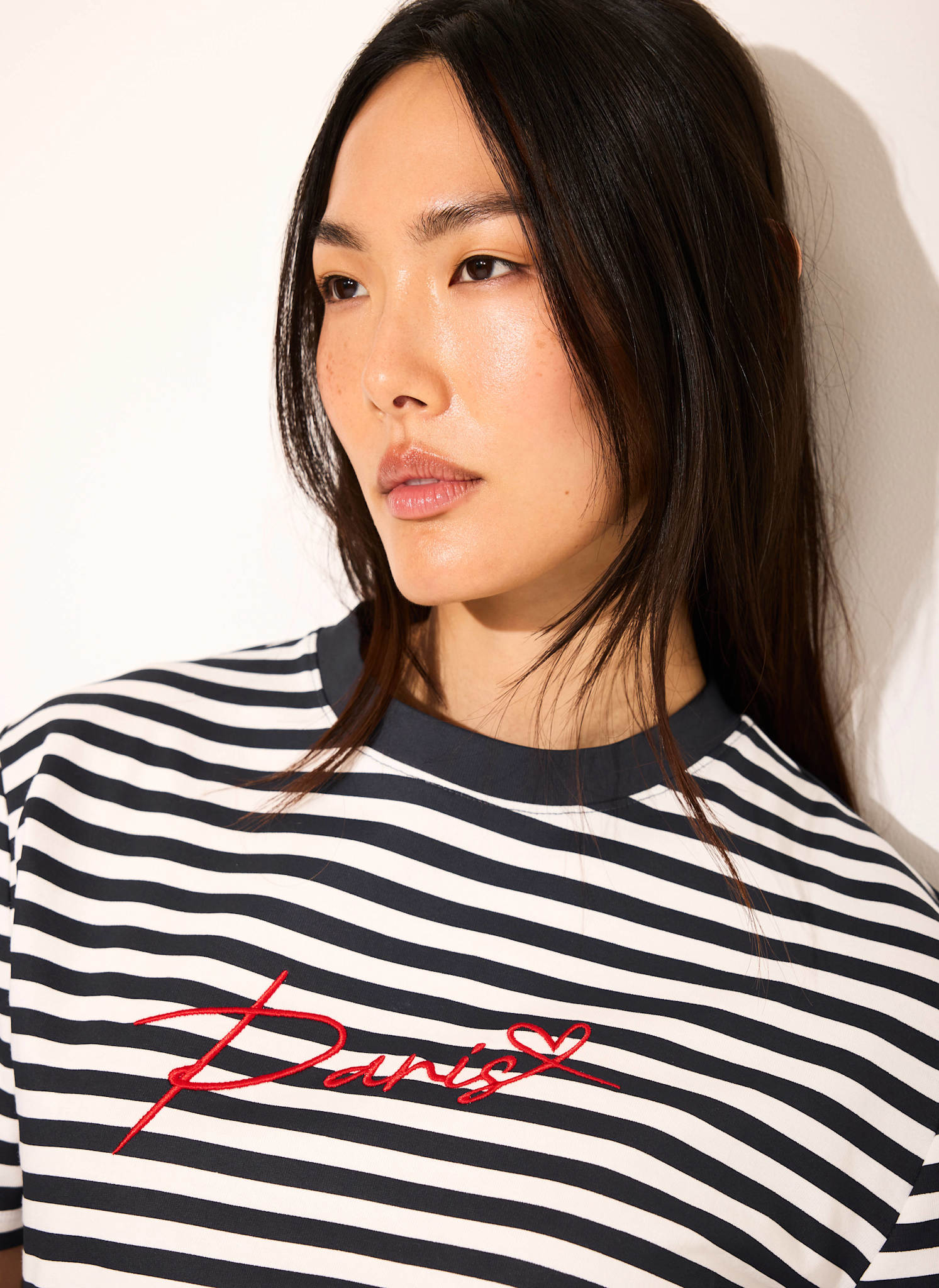Navy Stripe Paris Stripe Tee