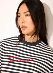 Navy Stripe Paris Stripe Tee