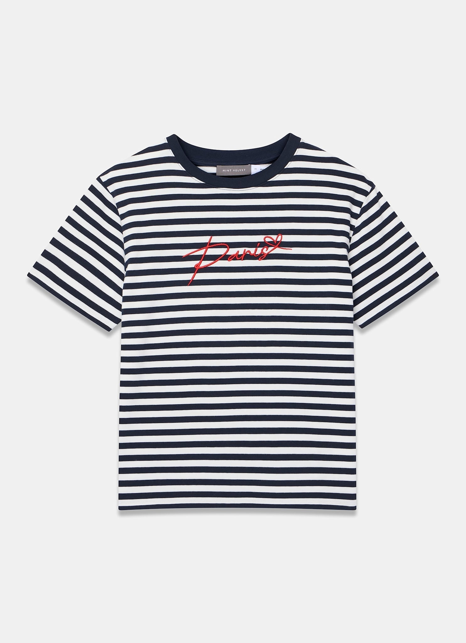 Navy Stripe Paris Stripe Tee