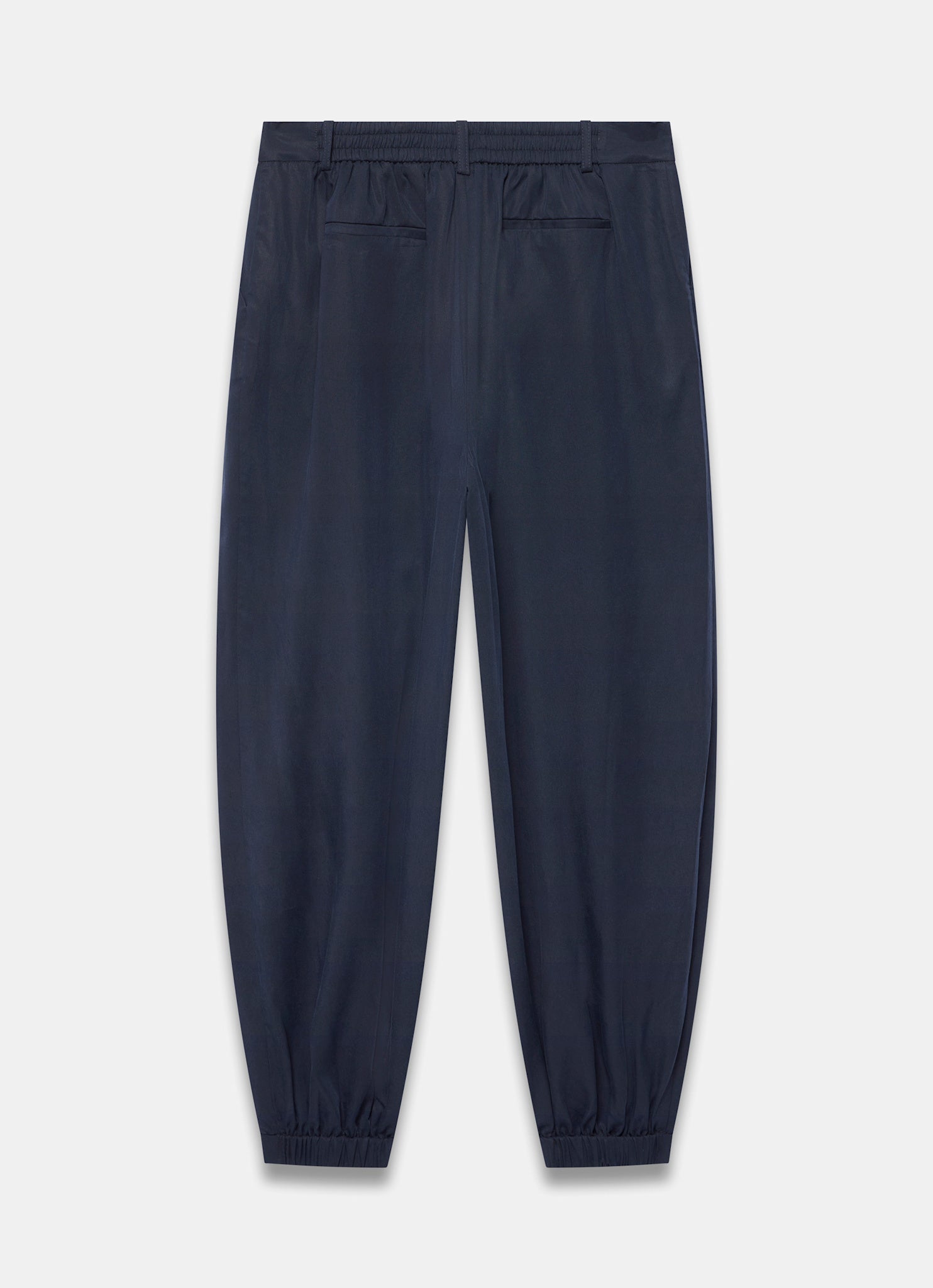 Navy Tapered Balloon Trousers