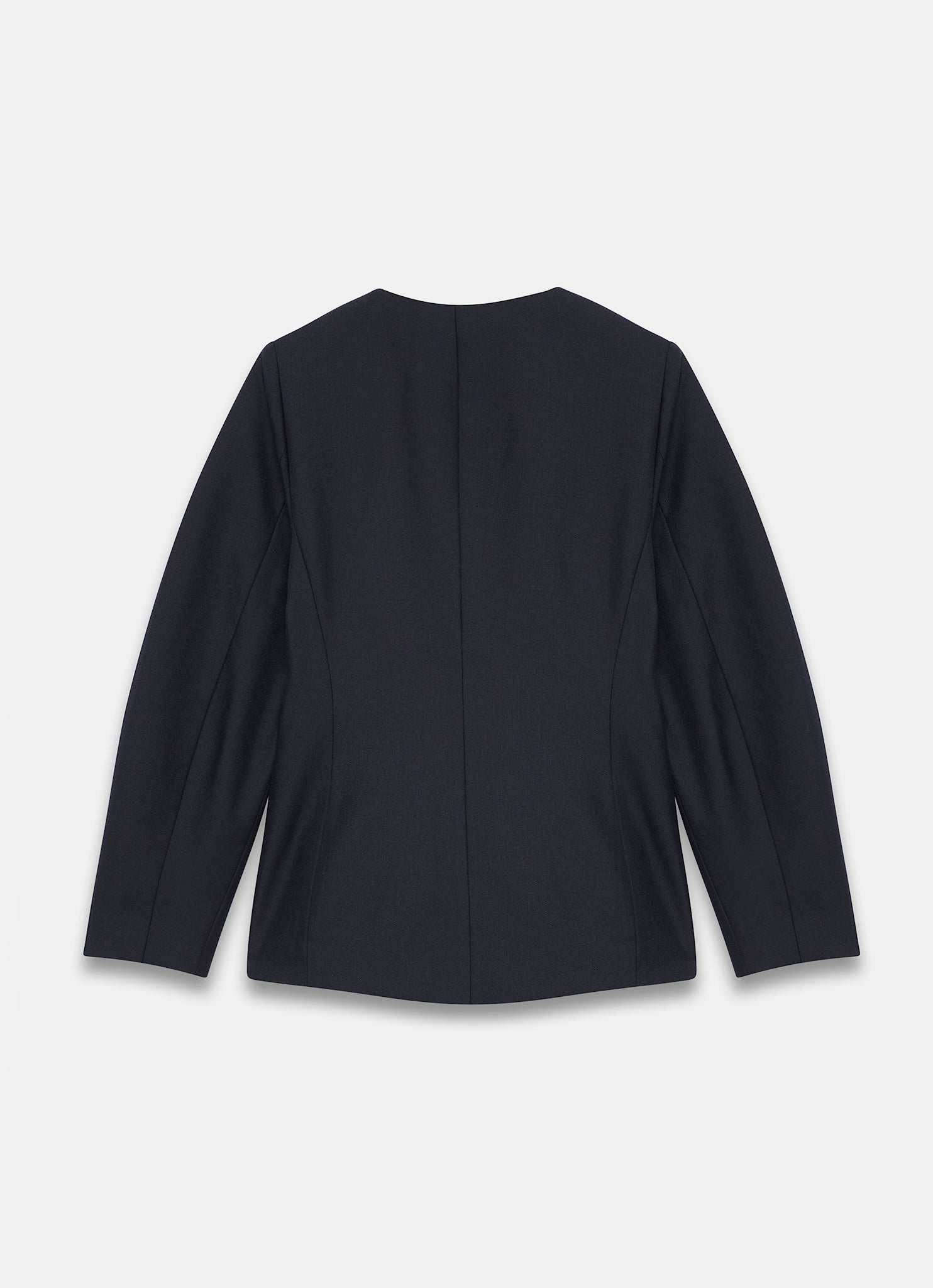 Navy Statement Button Sculpted Jacket