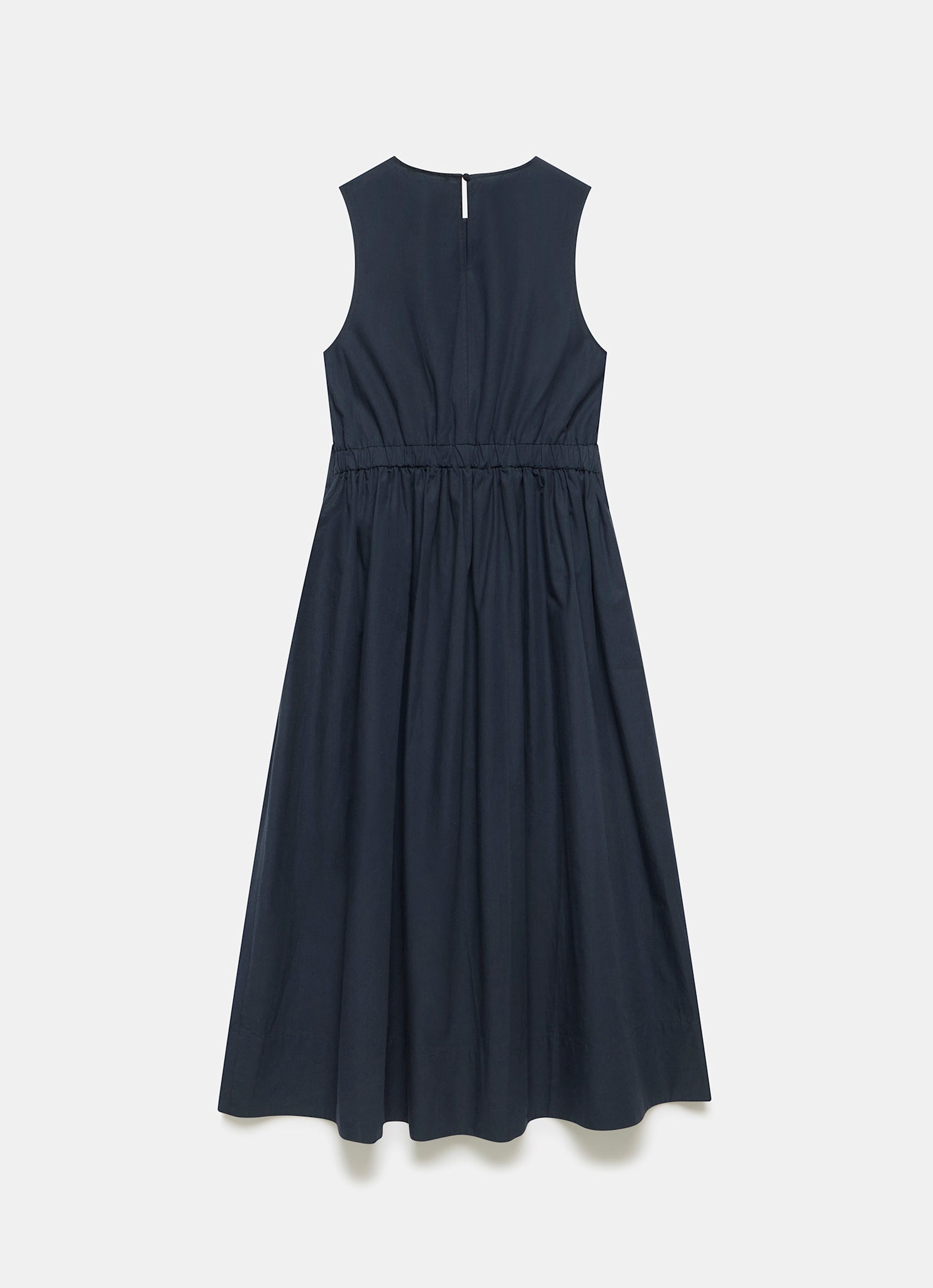 Navy Twist Midi Dress
