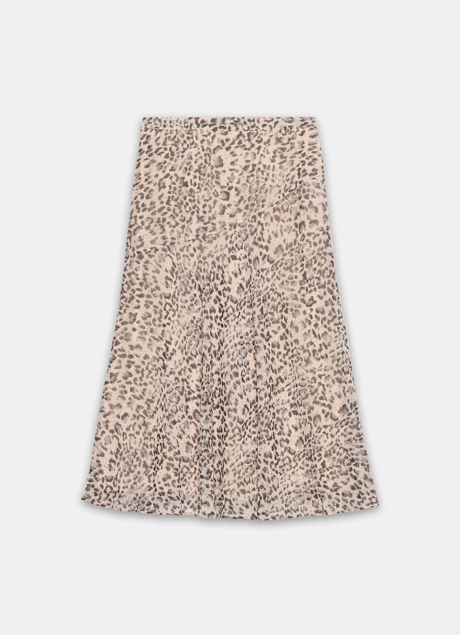 Leopard Print Midi Skirt