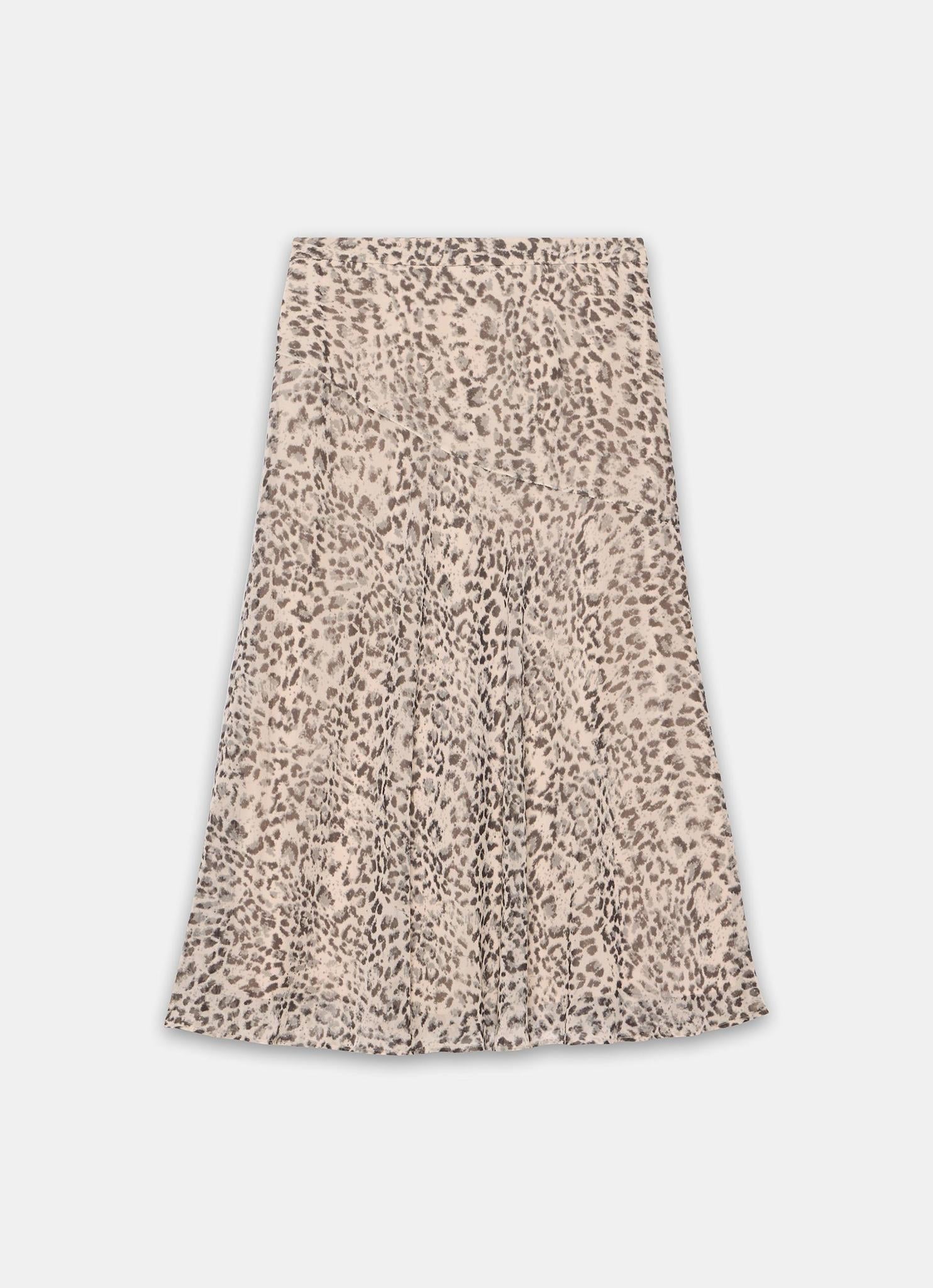 Leopard Print Midi Skirt