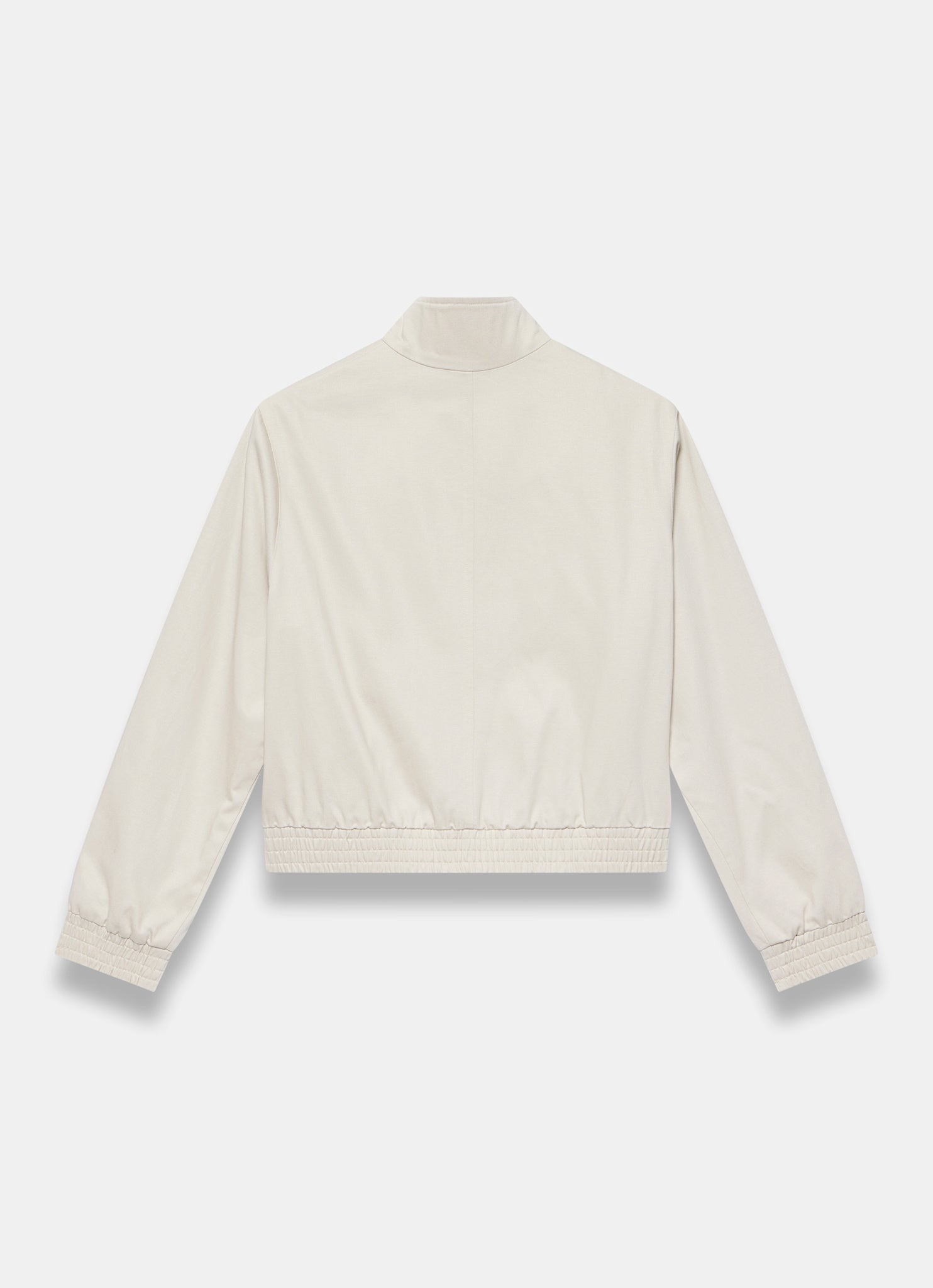 Neutral Funnel Neck Bomber Jacket