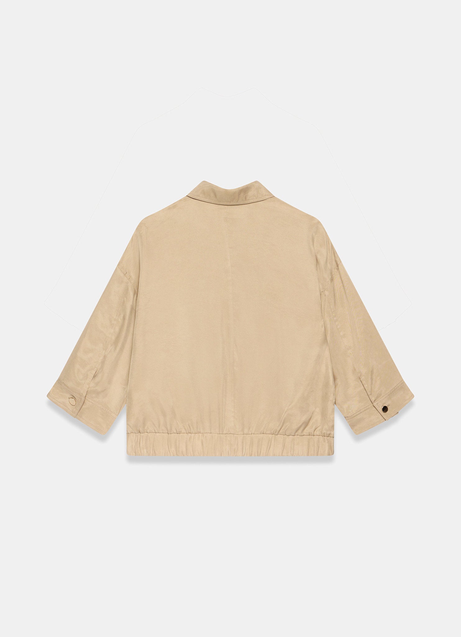 Neutral Zip Detail Blouse
