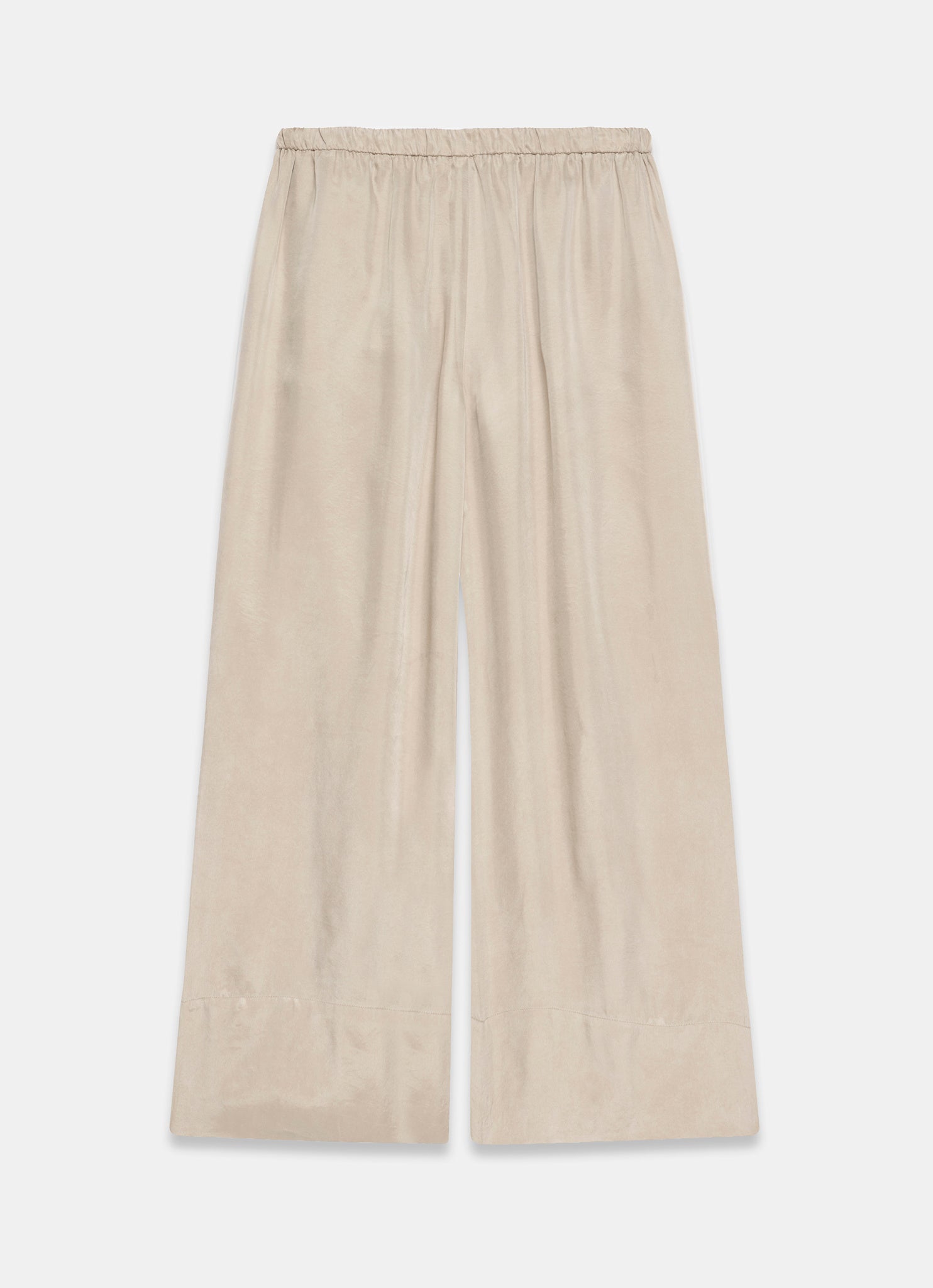 Neutral Drawstring Wide Leg Trousers