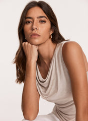 Neutral Cowl Neck Top