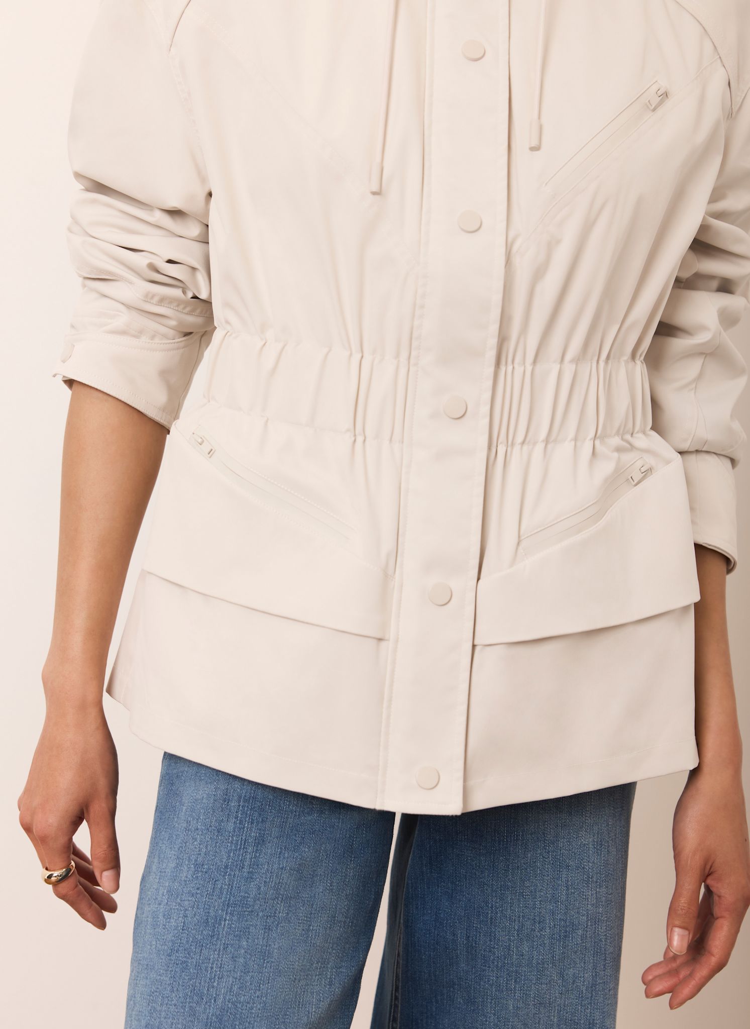 Neutral Drawstring Jacket