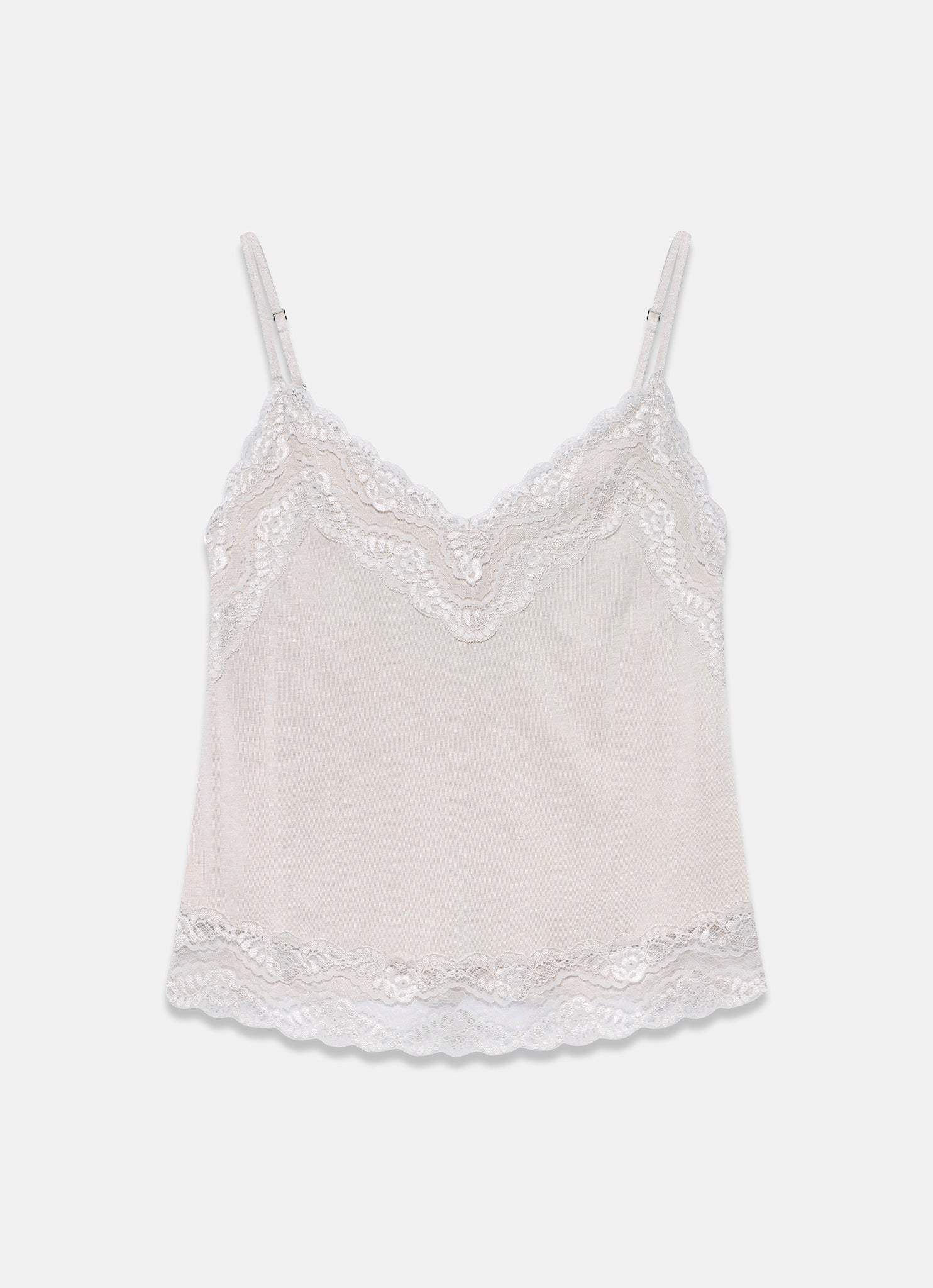 Neutral Lace Detail Camisole Top