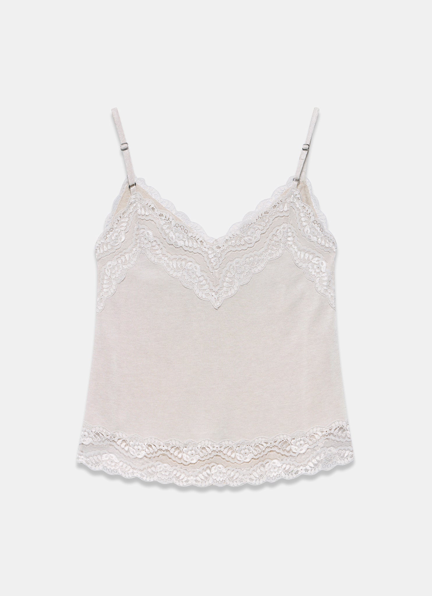 Neutral Lace Detail Camisole Top