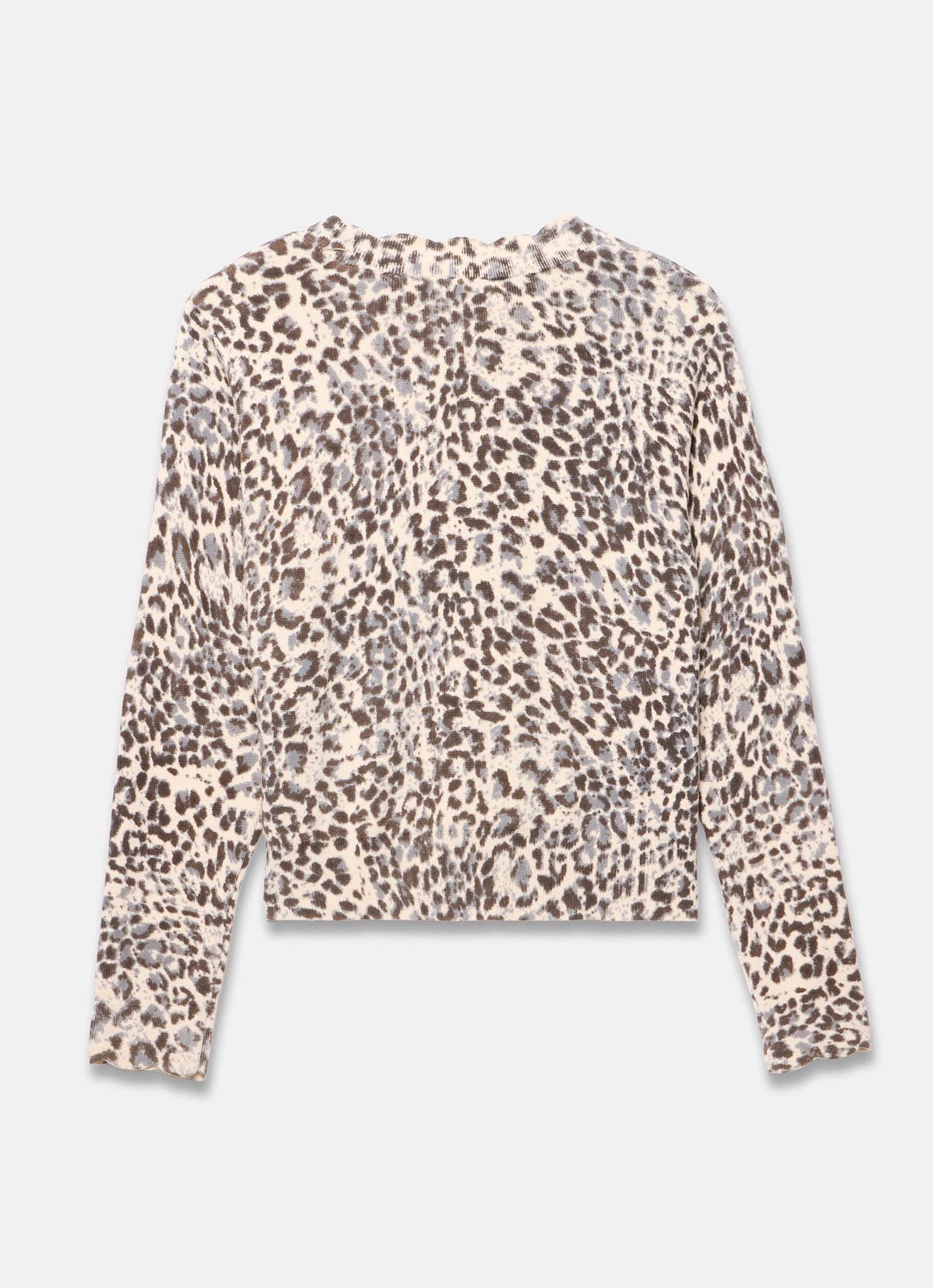 Leopard Print Cotton Cardigan