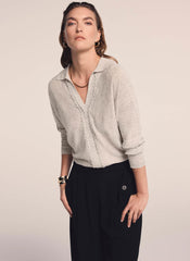 Neutral Linen Blend Knit Jumper