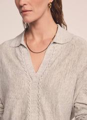 Neutral Linen Blend Knit Jumper