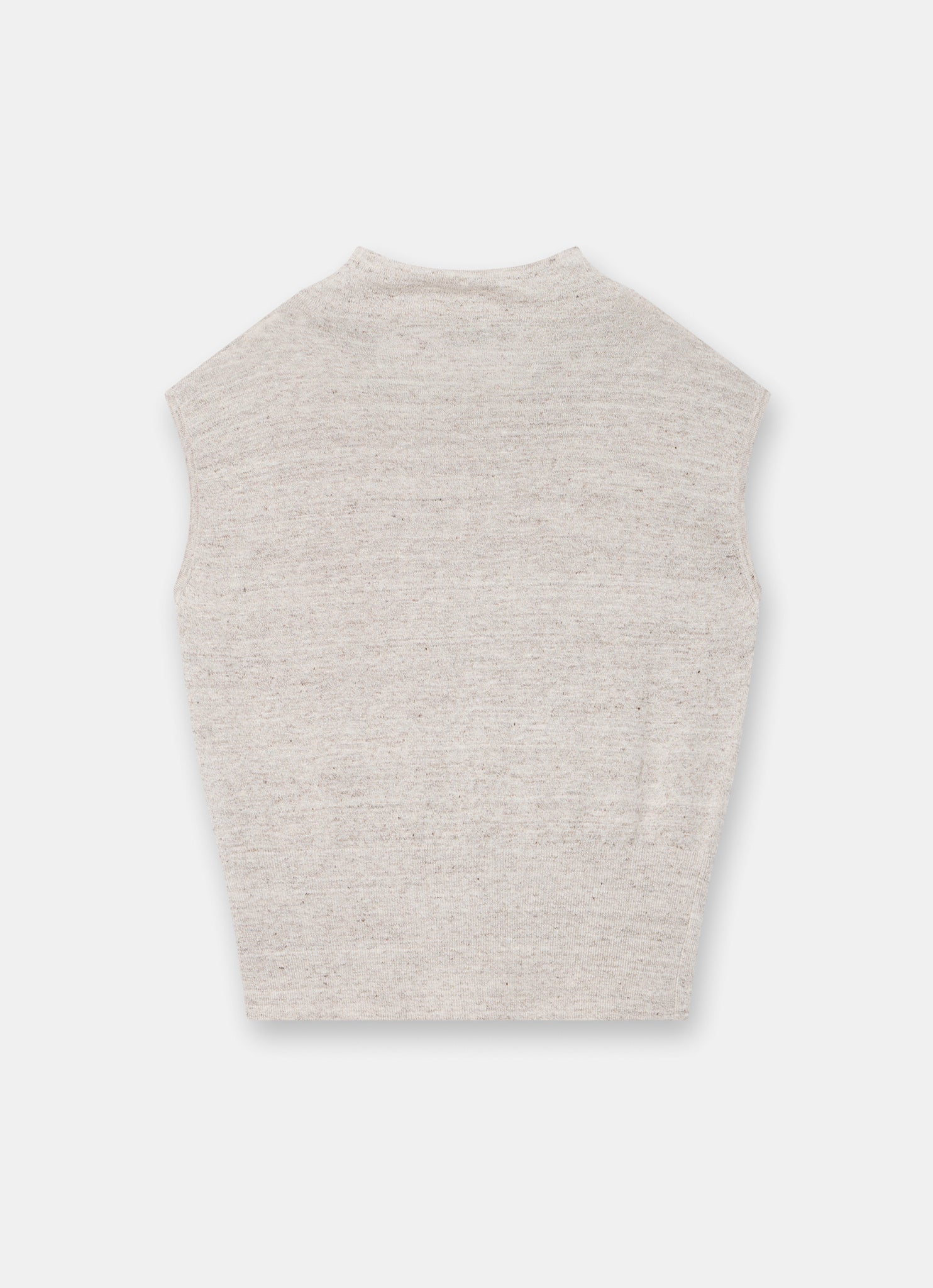 Neutral Linen Blend Sleeveless Knit Top