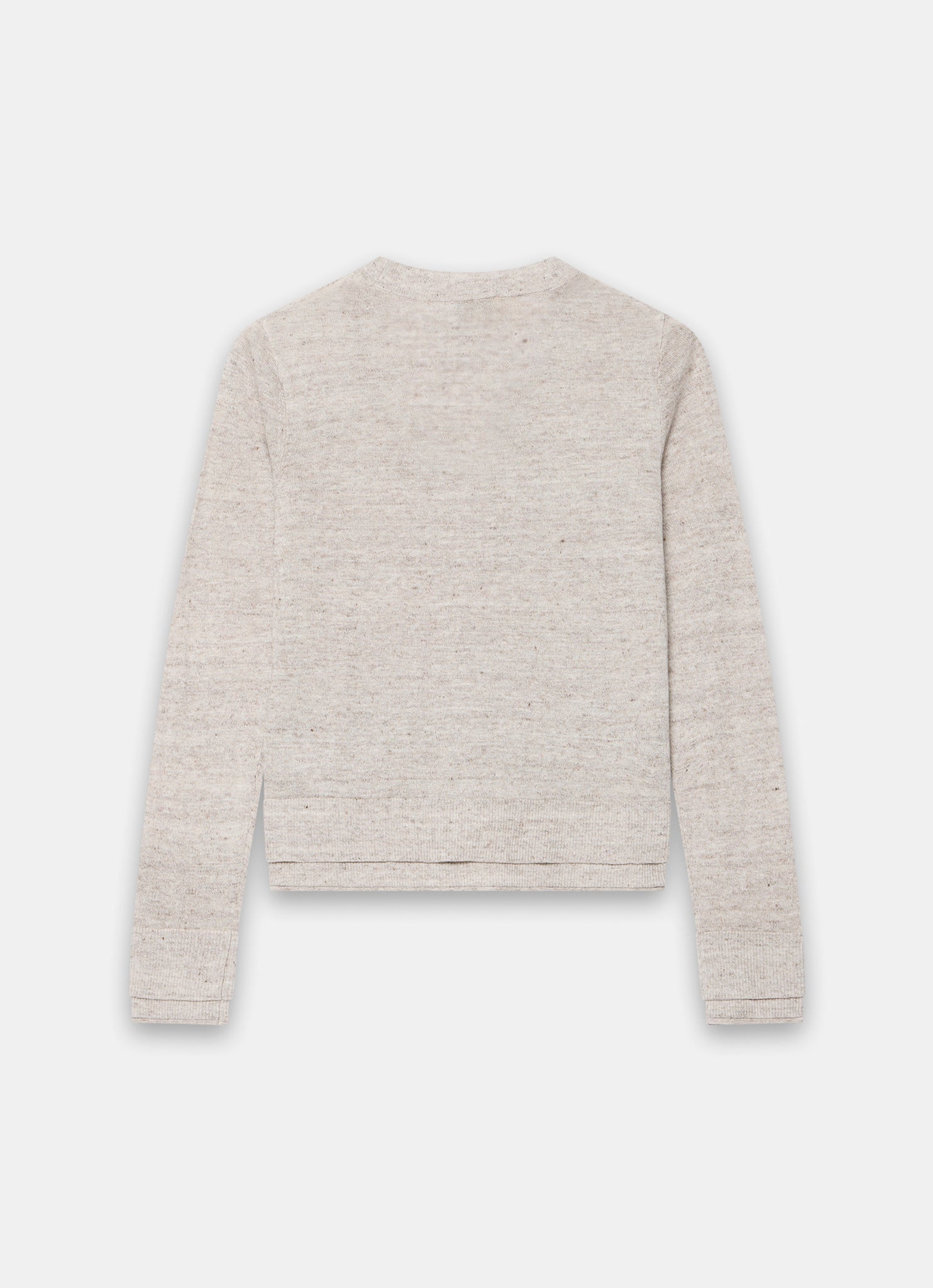 Neutral Linen Blend Layered Cardigan