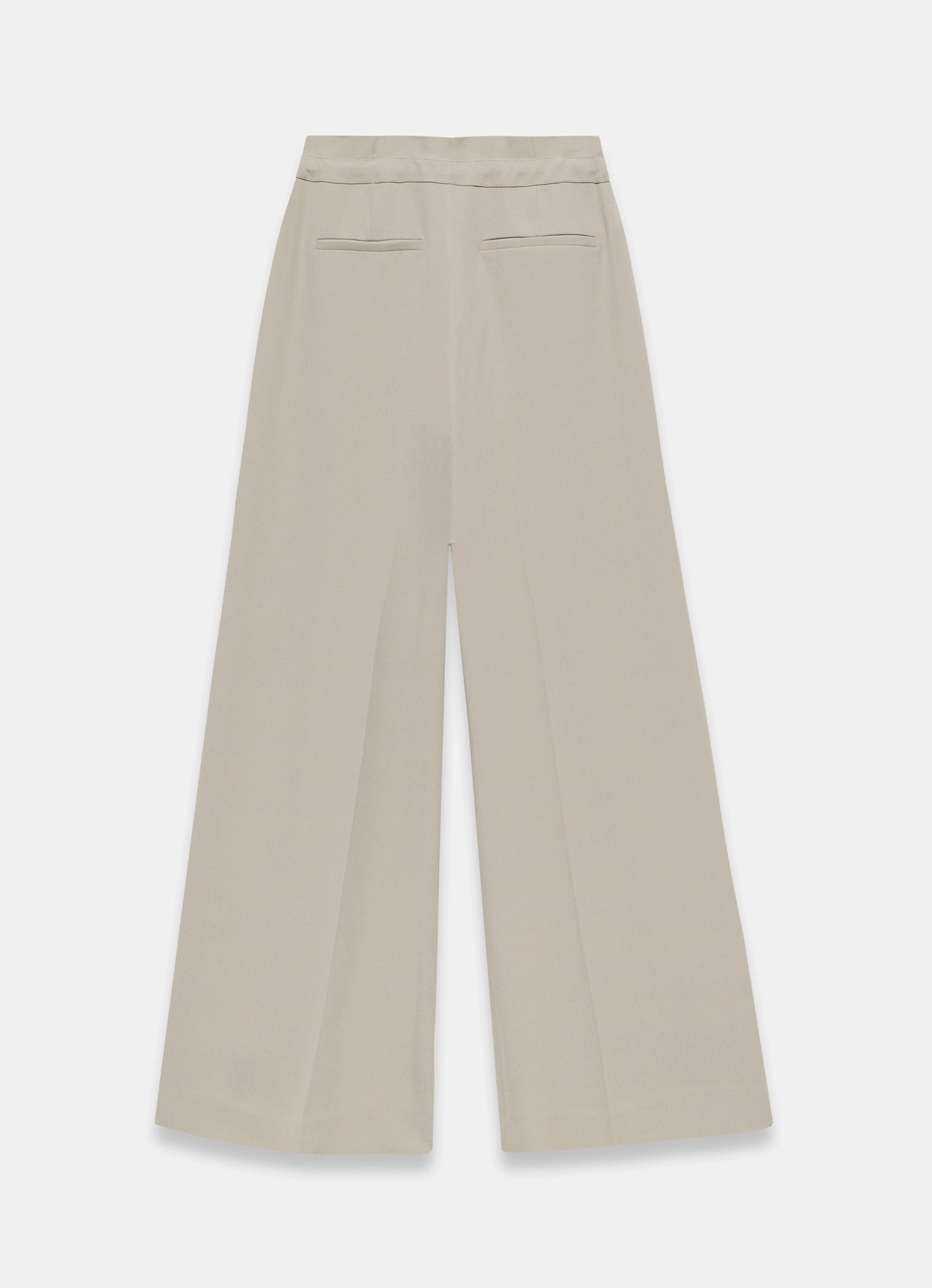 Neutral Tie Waist Pleated Wide Trousers