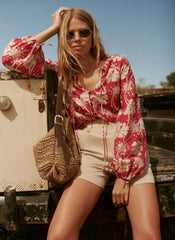 Neutral Cotton Blend Chino Shorts