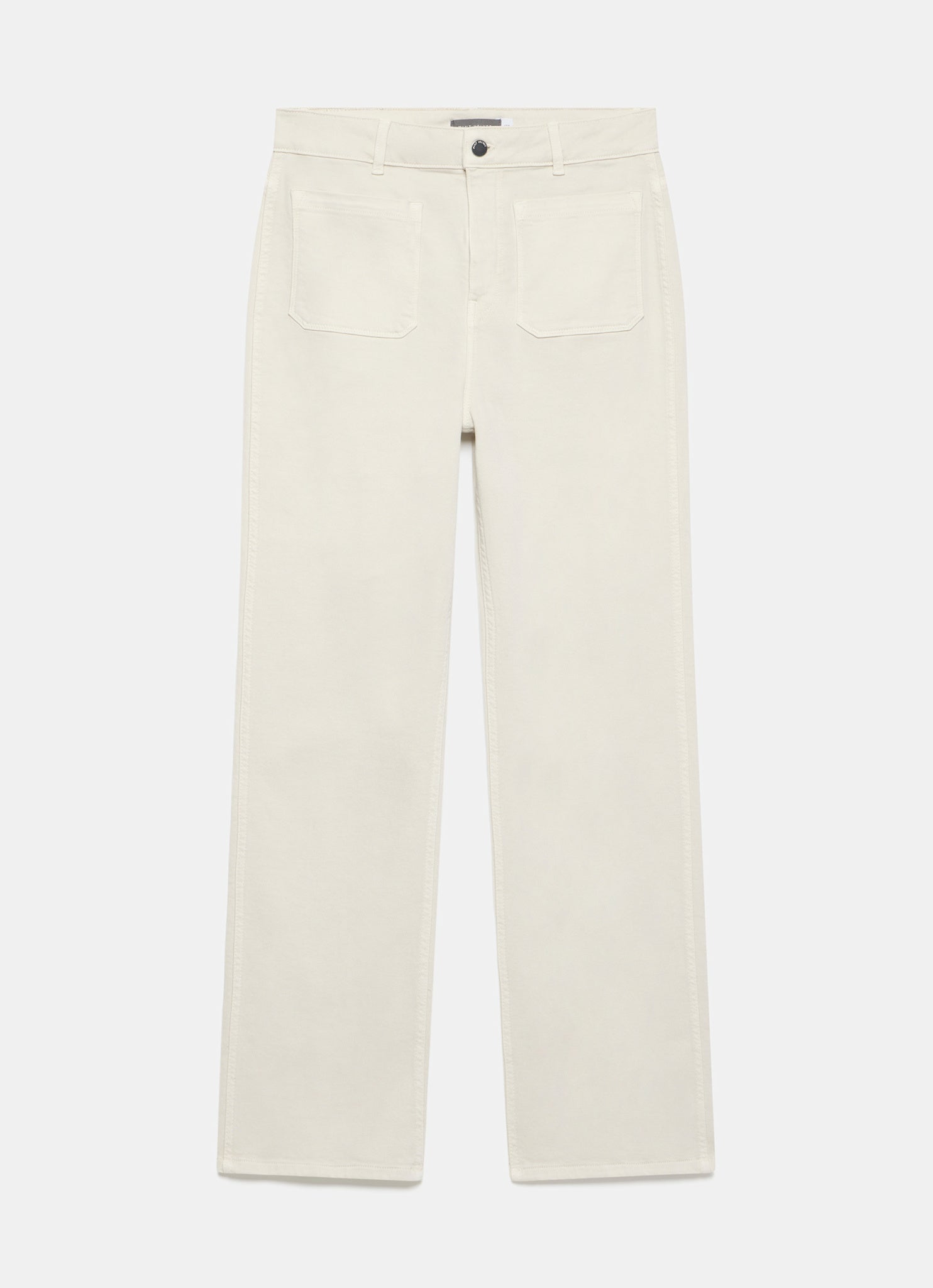 Neutral Wash Relaxed Bootcut Patch Pocket Jeans
