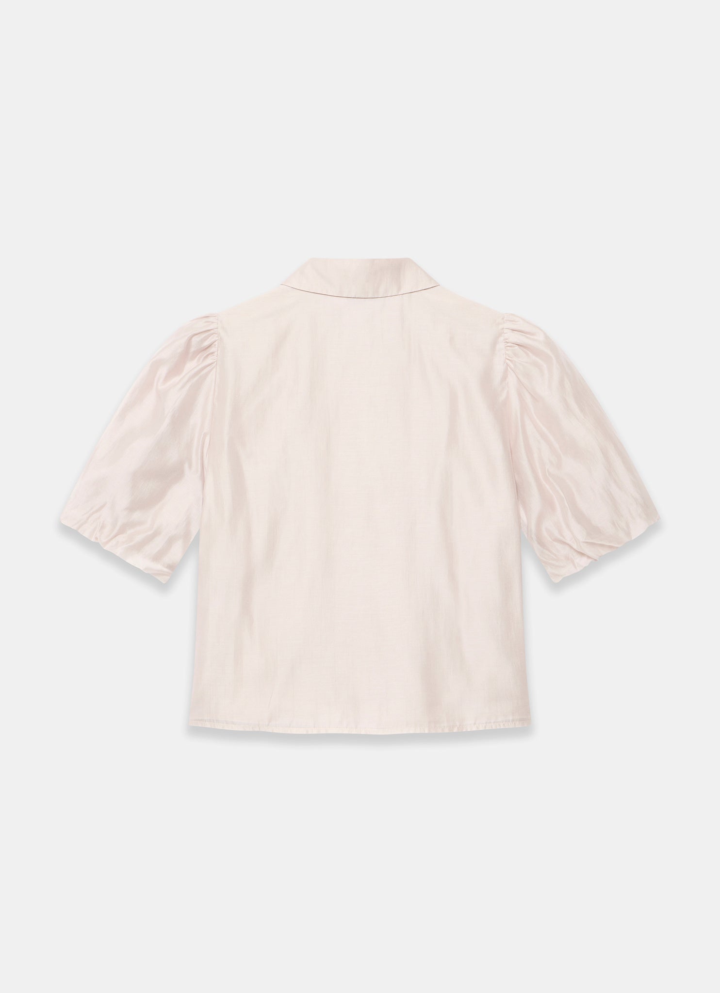 Neutral Puff Sleeve Smock Shirt