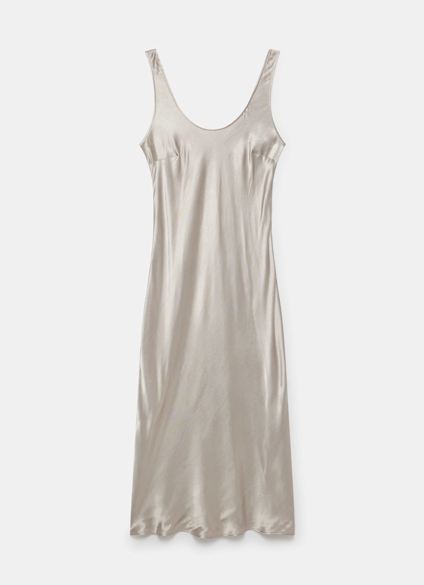 Neutral Satin Slip Dress