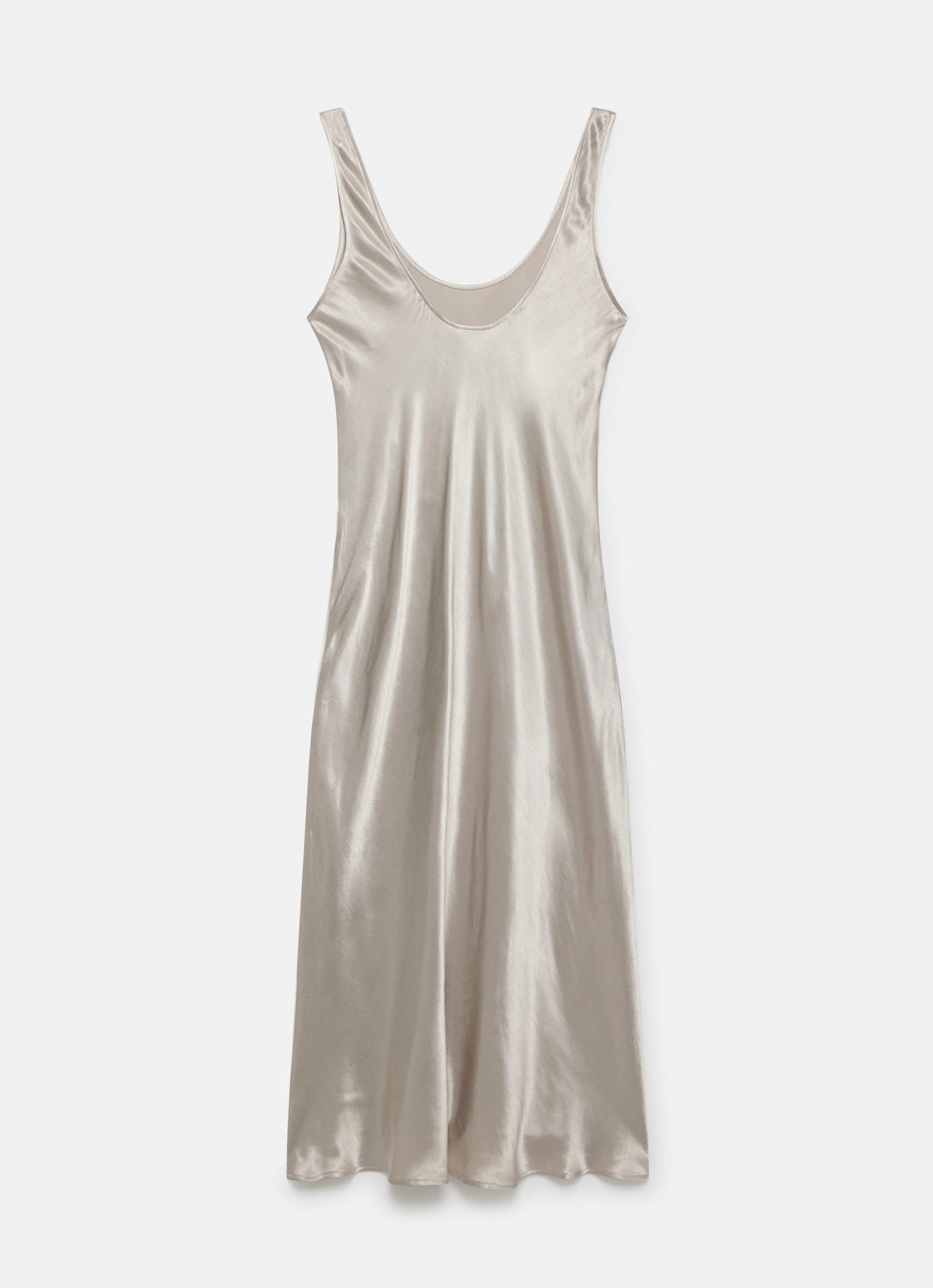Neutral Satin Slip Dress